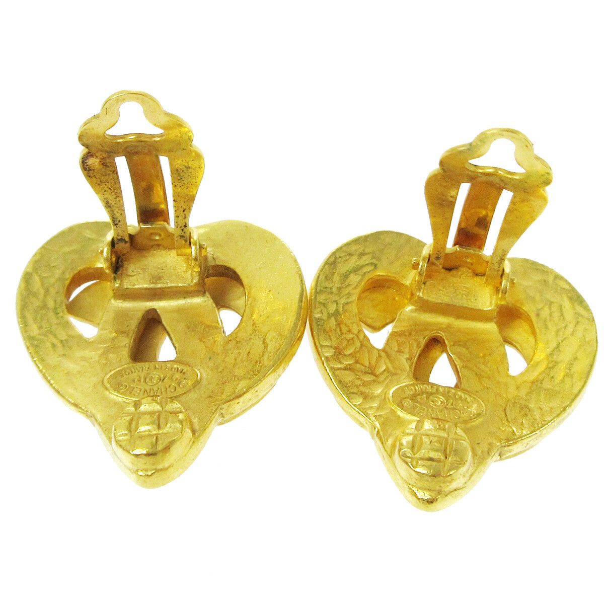 Chanel Chanel Vintage CC Heart Clip-On Metal Size ONE SIZE - 3 Thumbnail
