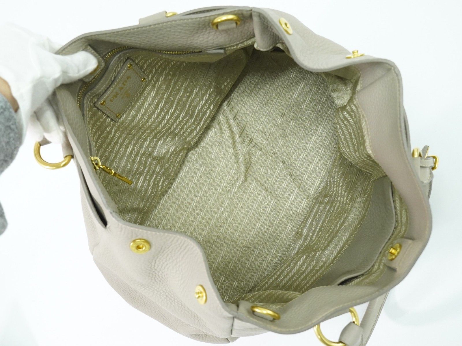 Prada Prada East West Convertible Tote Vitello Daino Size ONE SIZE - 4 Thumbnail