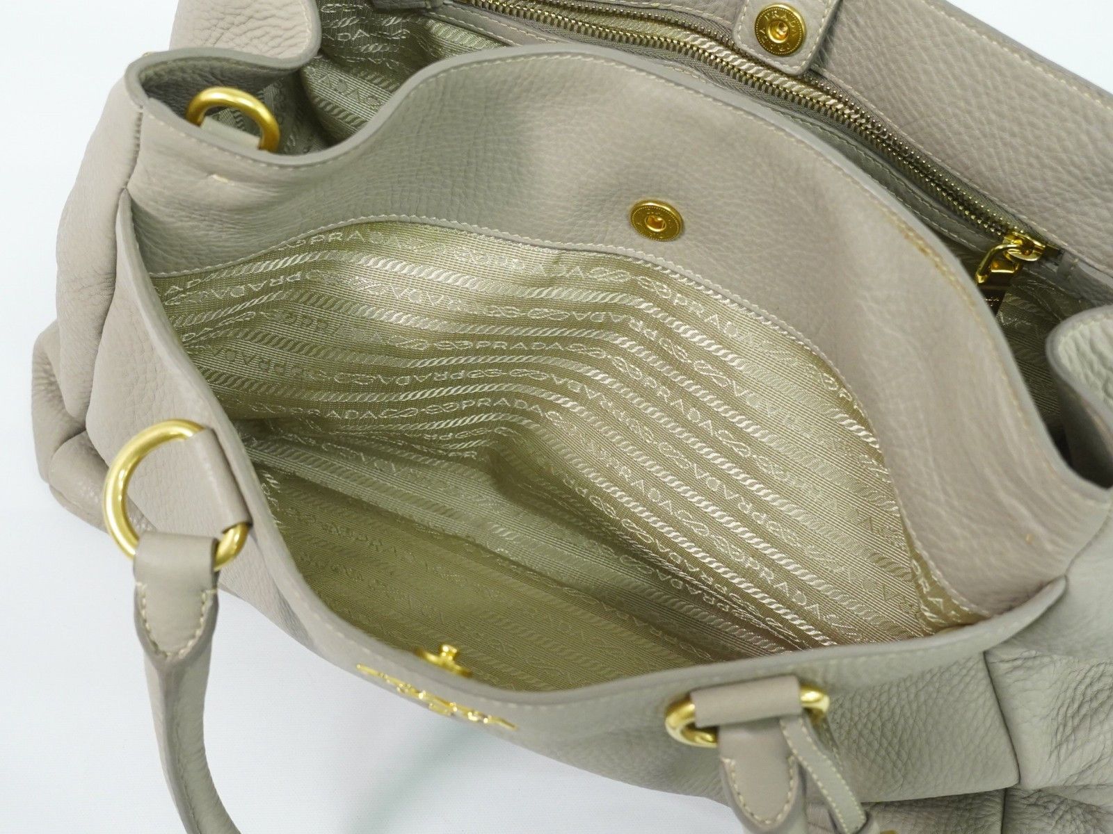 Prada Prada East West Convertible Tote Vitello Daino Size ONE SIZE - 21 Thumbnail