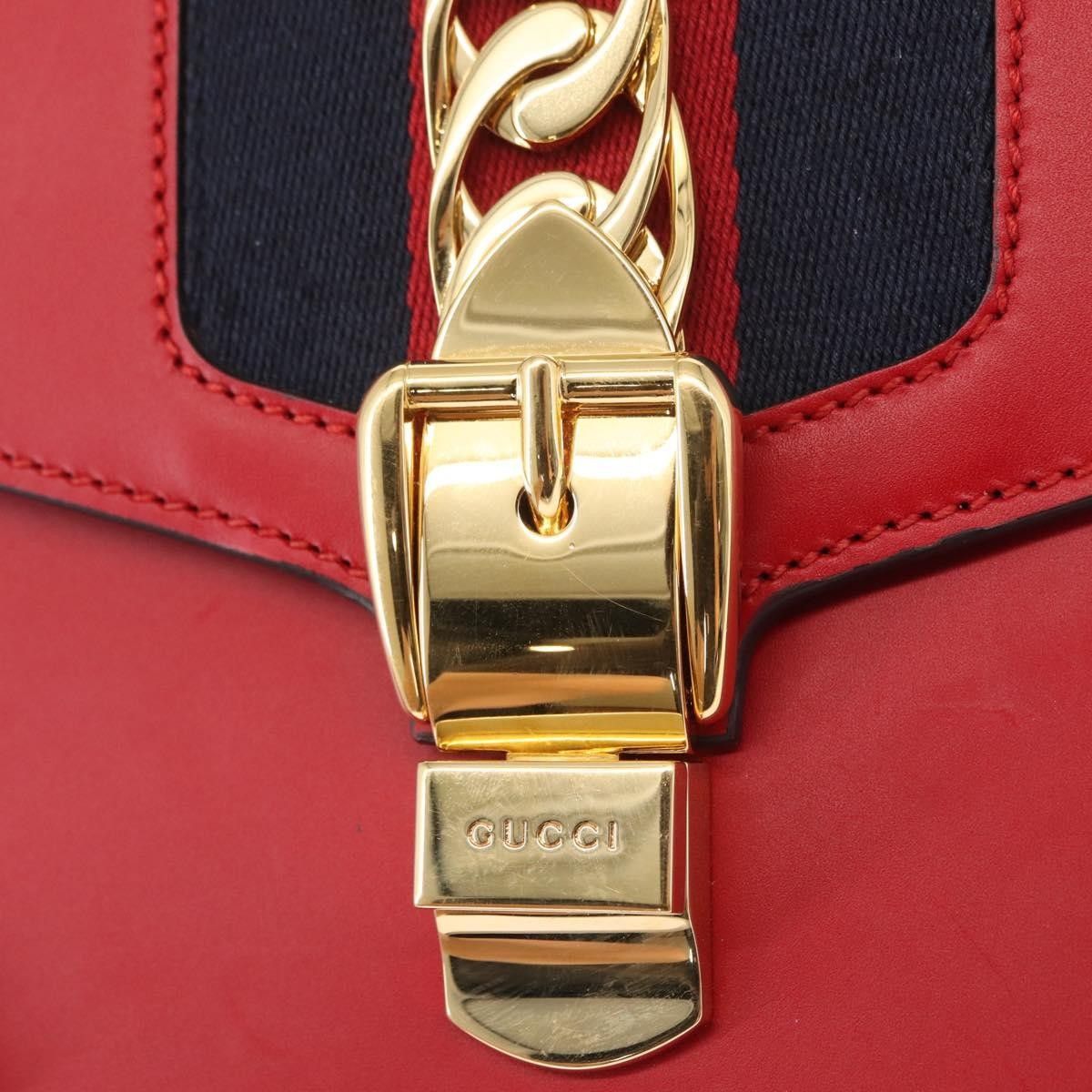 Gucci Gucci Sylvie Shoulder Bag Leather Size ONE SIZE - 13 Thumbnail