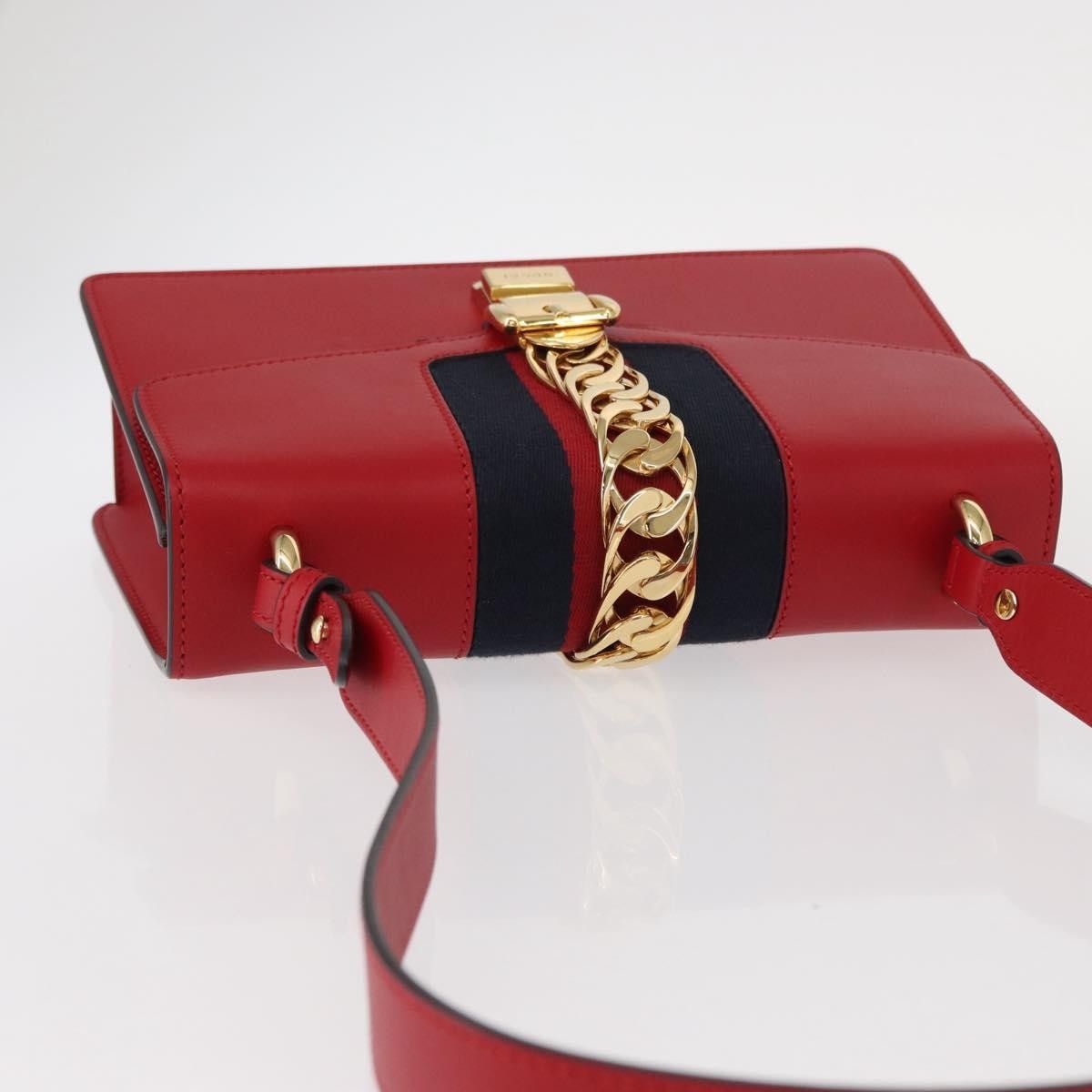 Gucci Gucci Sylvie Shoulder Bag Leather Size ONE SIZE - 17 Thumbnail