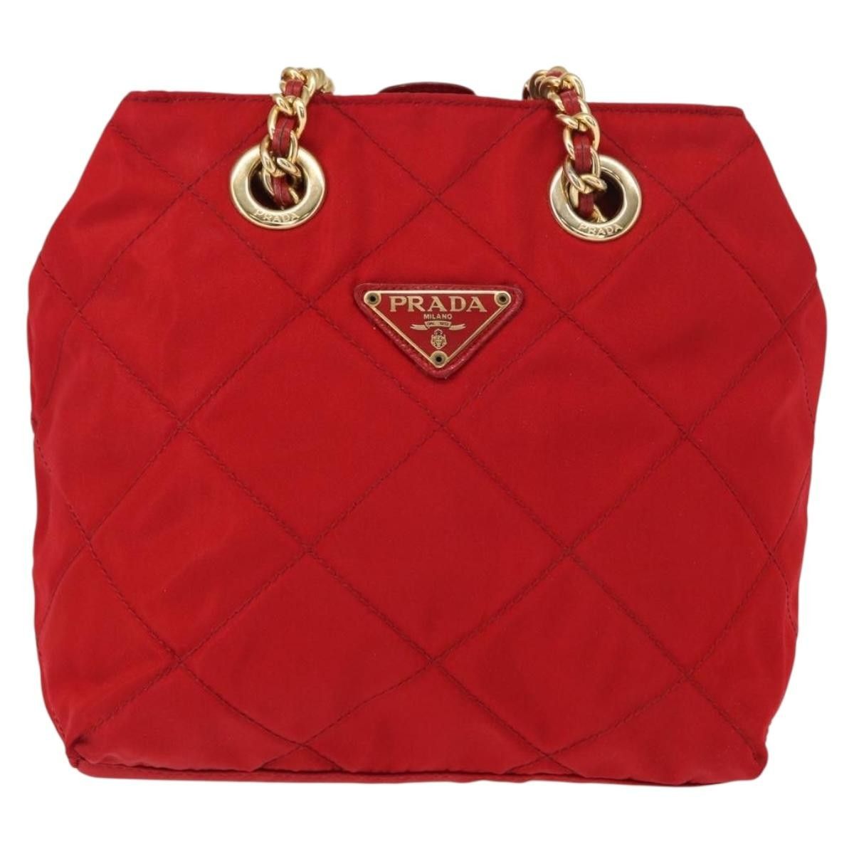 Prada Prada Chain Shoulder Bag Quilted Tessuto Size ONE SIZE - 17 Thumbnail