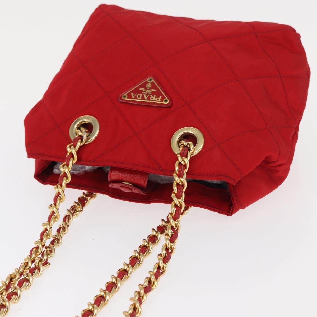 Prada Prada Chain Shoulder Bag Quilted Tessuto Size ONE SIZE - 15 Thumbnail