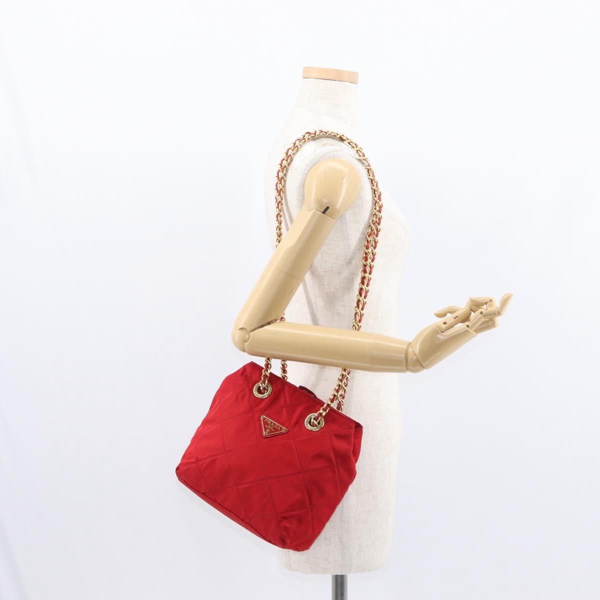 Prada Prada Chain Shoulder Bag Quilted Tessuto Size ONE SIZE - 13 Thumbnail