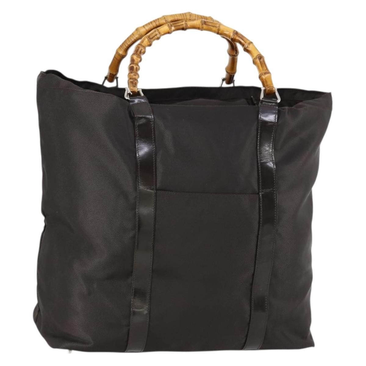 Gucci Gucci Vintage Bamboo Handle Tote Nylon Size ONE SIZE - 18 Thumbnail