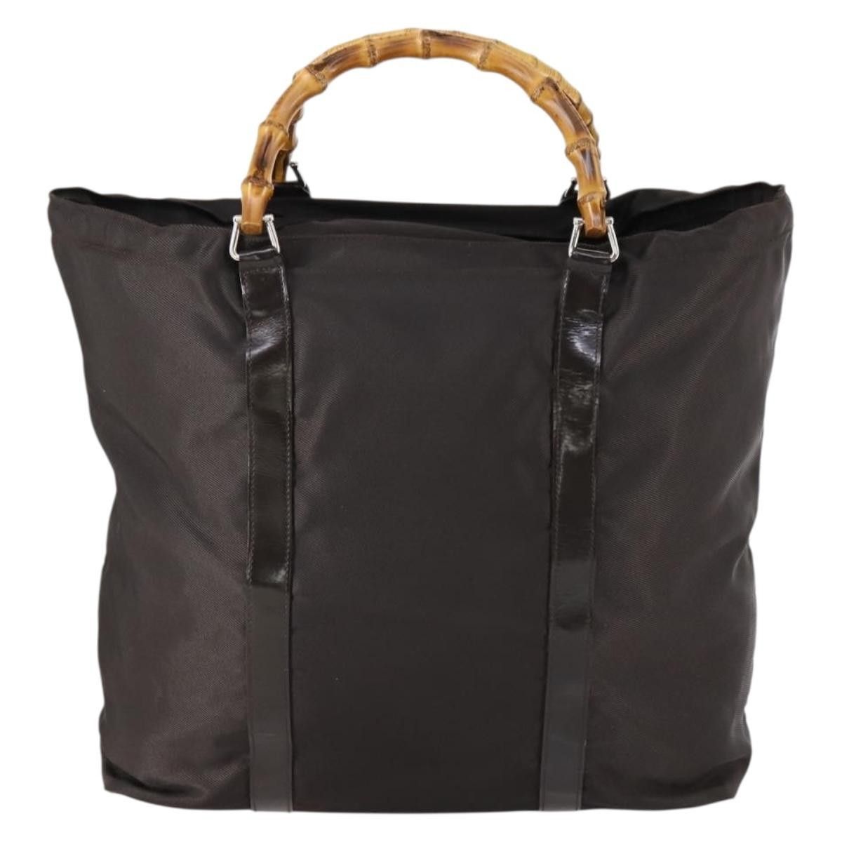 Gucci Gucci Vintage Bamboo Handle Tote Nylon Size ONE SIZE - 2 Thumbnail