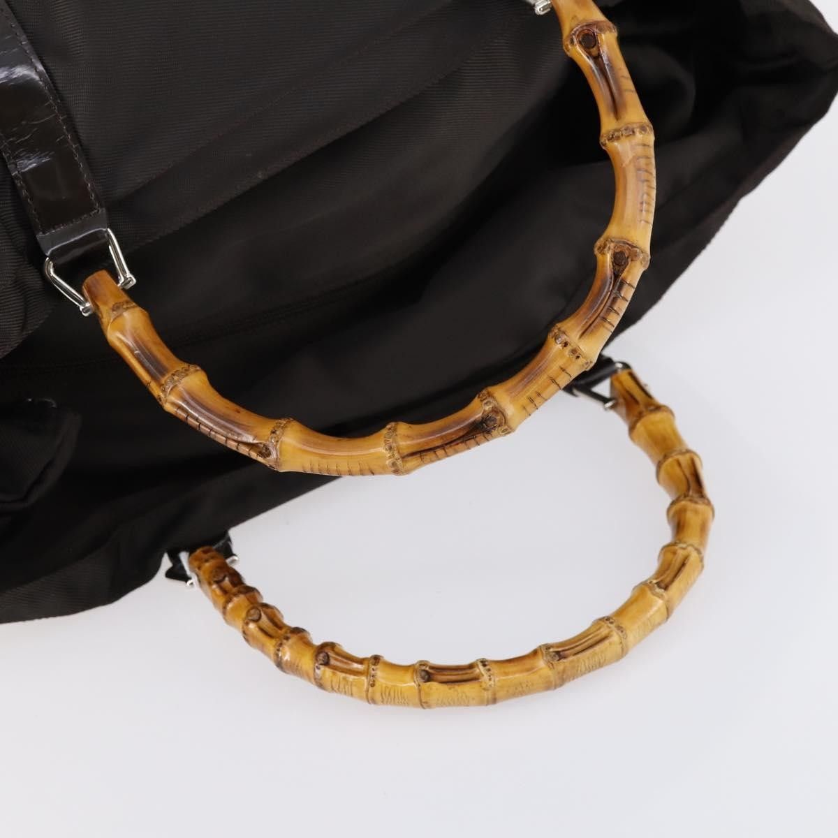 Gucci Gucci Vintage Bamboo Handle Tote Nylon Size ONE SIZE - 8 Thumbnail