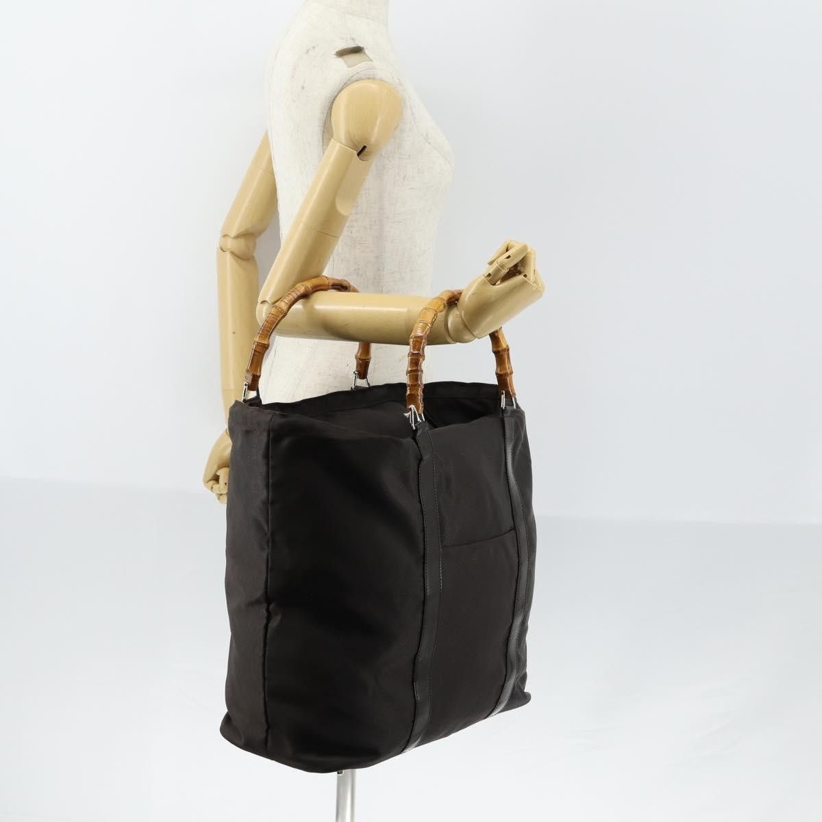 Gucci Gucci Vintage Bamboo Handle Tote Nylon Size ONE SIZE - 13 Thumbnail