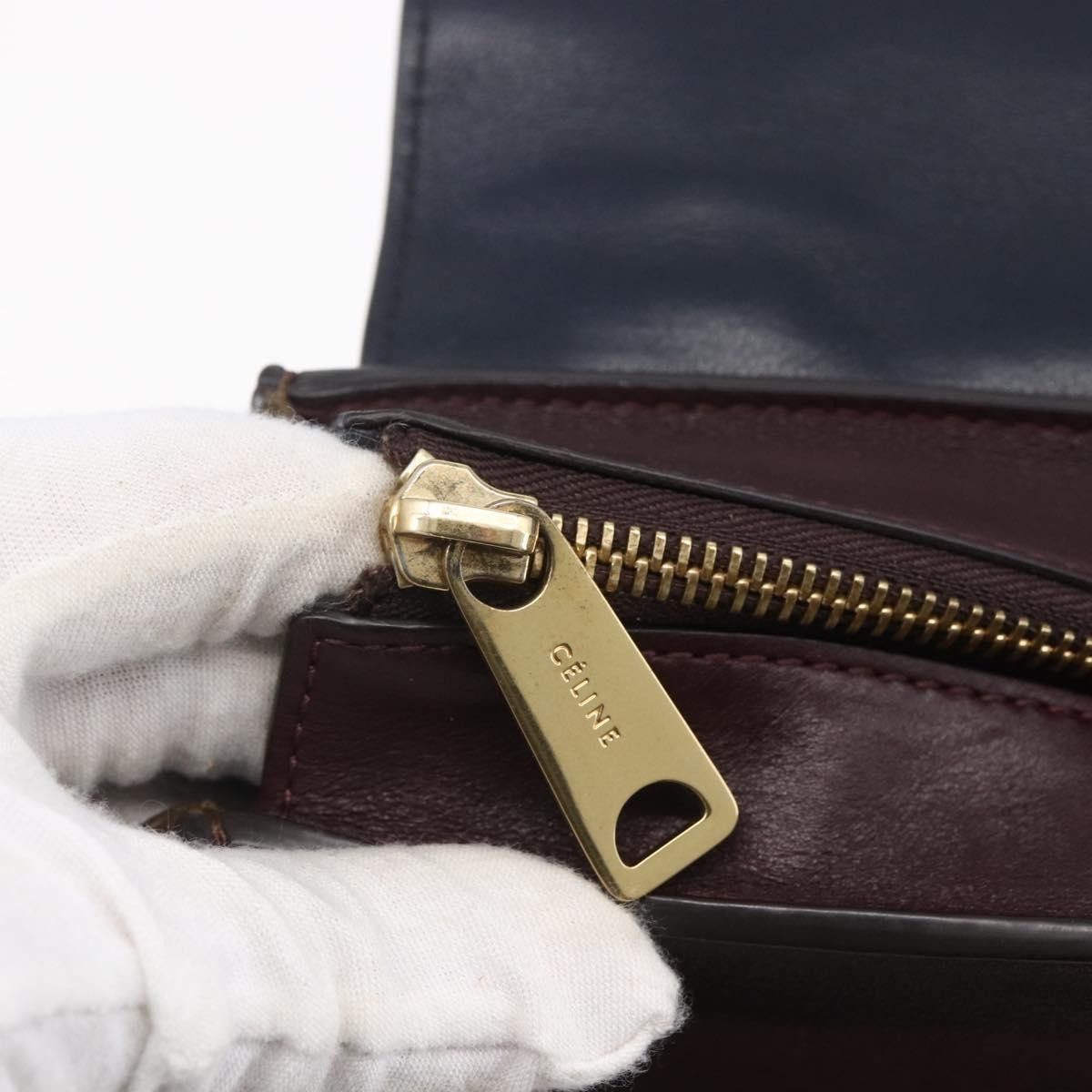 Celine Celine Tricolor Trapeze Bag Leather Size ONE SIZE - 12 Thumbnail