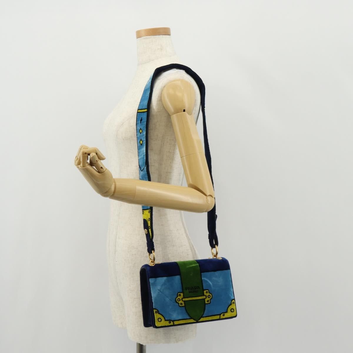 Prada Prada Cahier Crossbody Bag Printed Velvet Size ONE SIZE - 13 Thumbnail