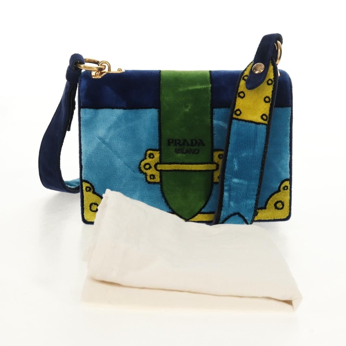 Prada Prada Cahier Crossbody Bag Printed Velvet Size ONE SIZE - 18 Thumbnail
