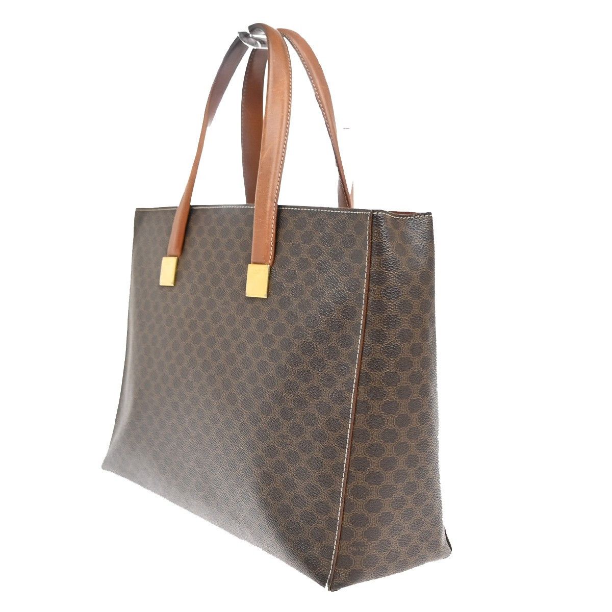 Celine Celine Vintage Macadam Handbag Leather Size ONE SIZE - 4 Thumbnail
