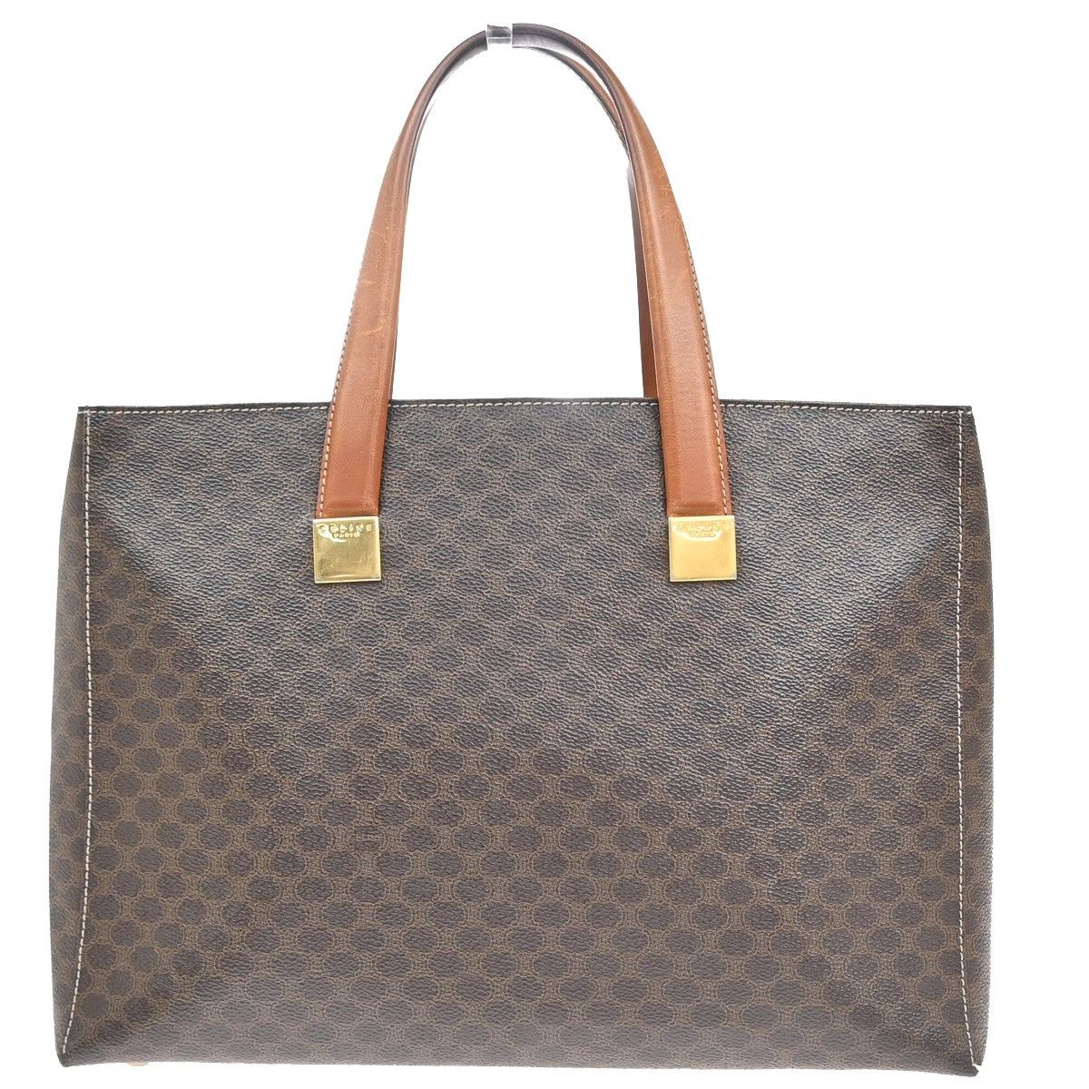 Celine Celine Vintage Macadam Handbag Leather Size ONE SIZE - 3 Thumbnail