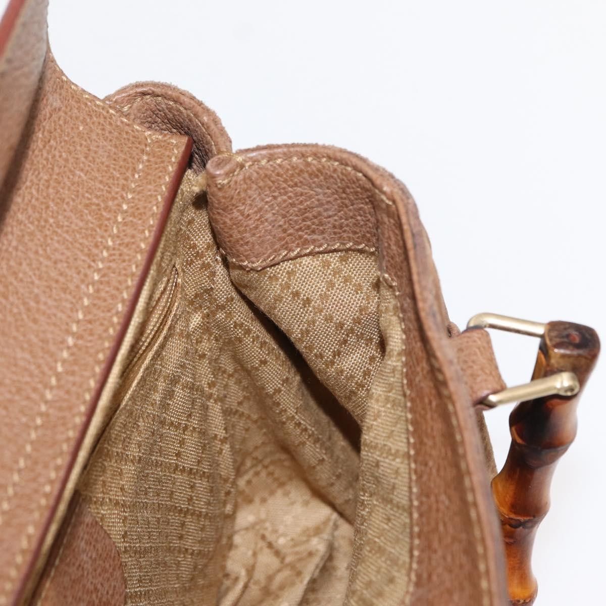 Gucci Gucci Vintage Bamboo Front Pocket Tote Suede Size ONE SIZE - 19 Thumbnail