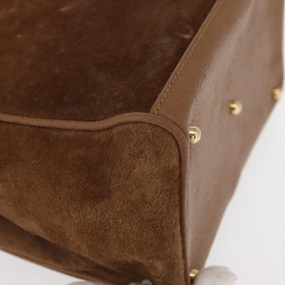 Gucci Gucci Vintage Bamboo Front Pocket Tote Suede Size ONE SIZE - 10 Thumbnail