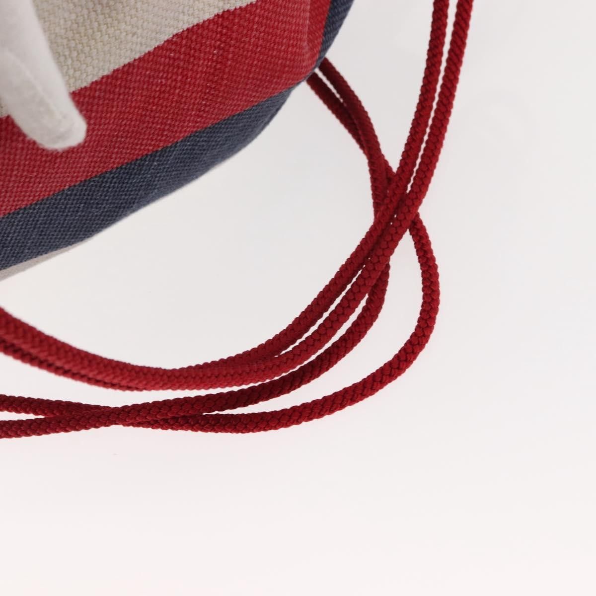 Gucci Gucci Logo Drawstring Backpack Striped Canvas Size ONE SIZE - 16 Thumbnail