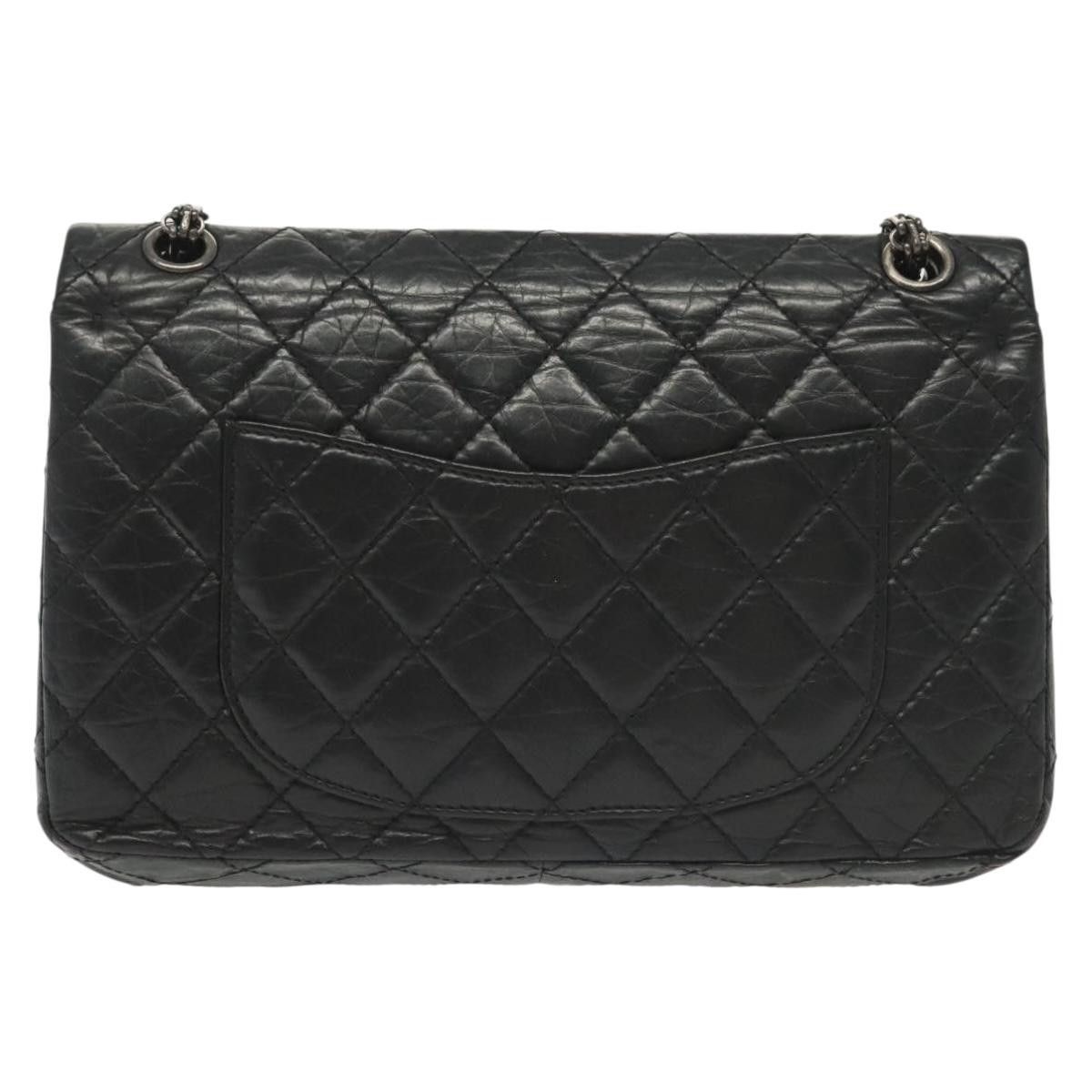 Chanel Chanel So Black Reissue 2.55 Flap Bag Quilted Leather Size ONE SIZE - 2 Thumbnail