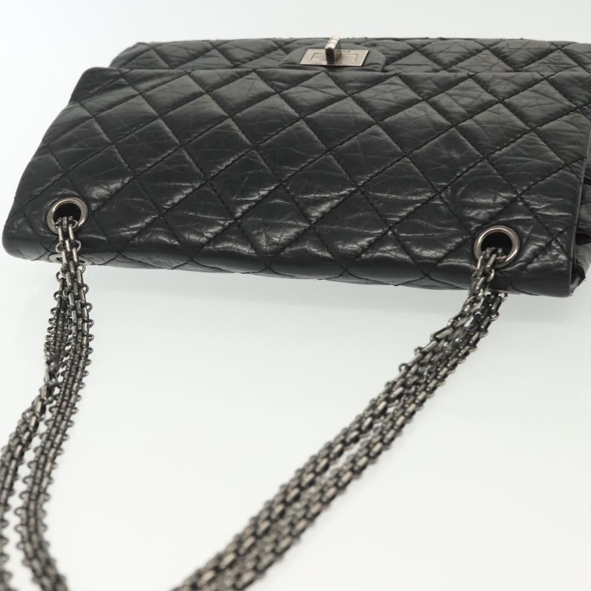 Chanel Chanel So Black Reissue 2.55 Flap Bag Quilted Leather Size ONE SIZE - 8 Thumbnail