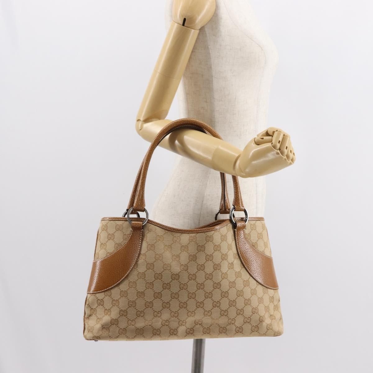 Gucci Gucci Vintage Ring Tote GG Canvas with Leather Size ONE SIZE - 14 Thumbnail