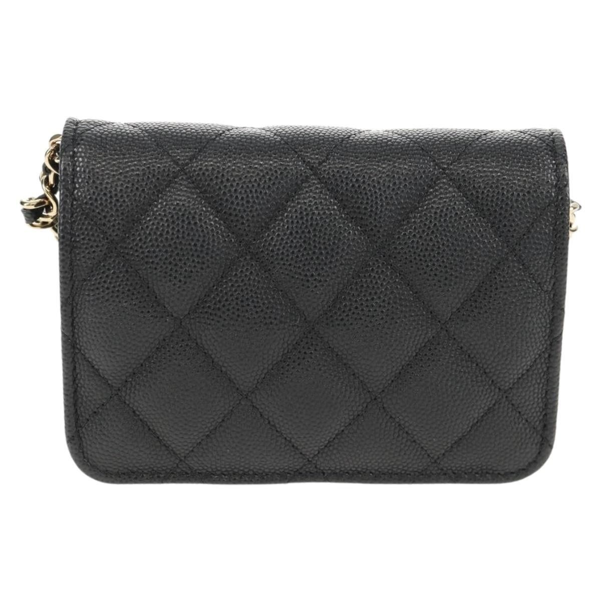 Chanel Chanel Classic Flap Clutch with Chain Quilted Caviar Size ONE SIZE - 2 Thumbnail