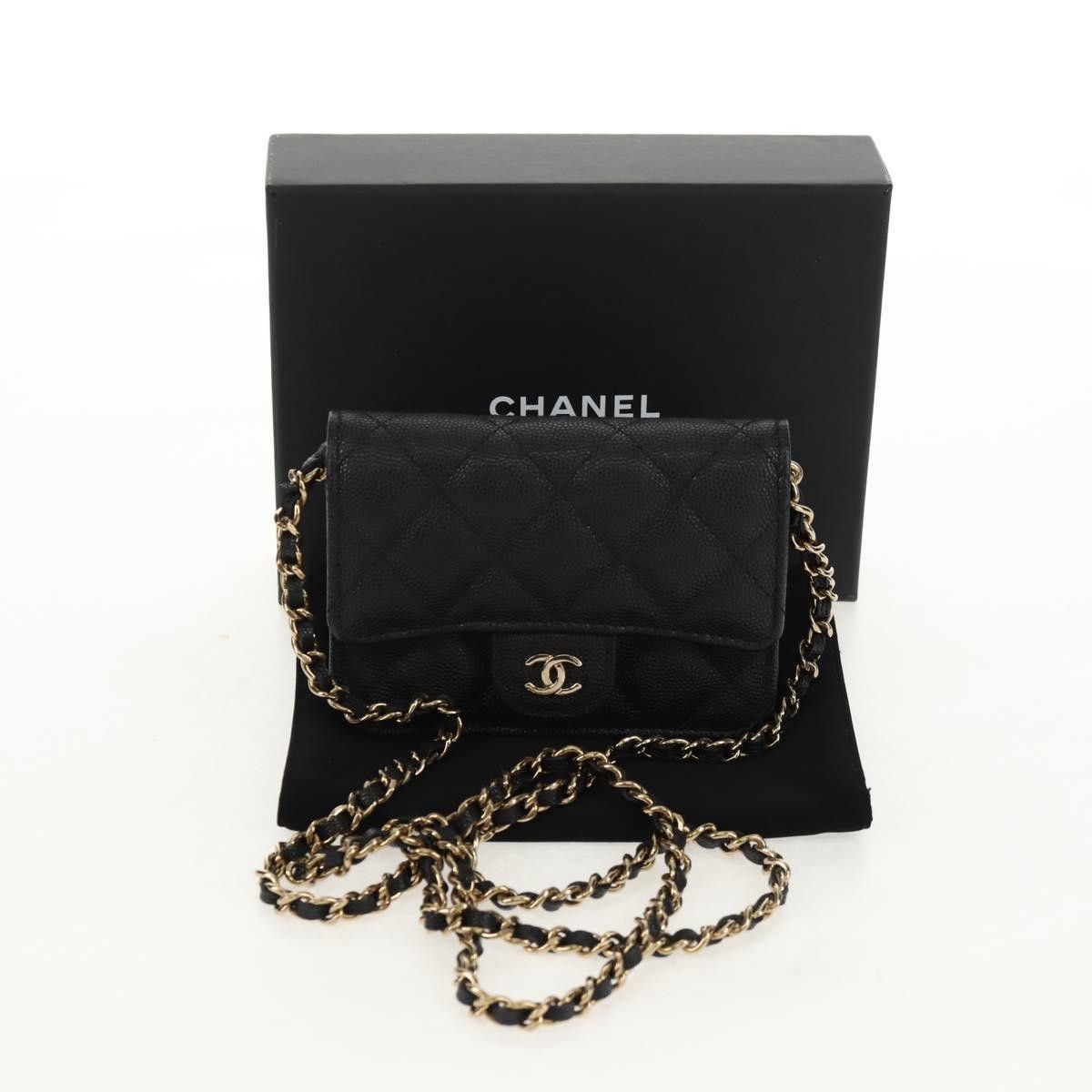 Chanel Chanel Classic Flap Clutch with Chain Quilted Caviar Size ONE SIZE - 18 Thumbnail