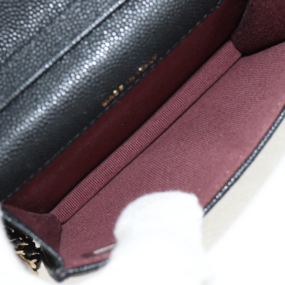 Chanel Chanel Classic Flap Clutch with Chain Quilted Caviar Size ONE SIZE - 5 Thumbnail
