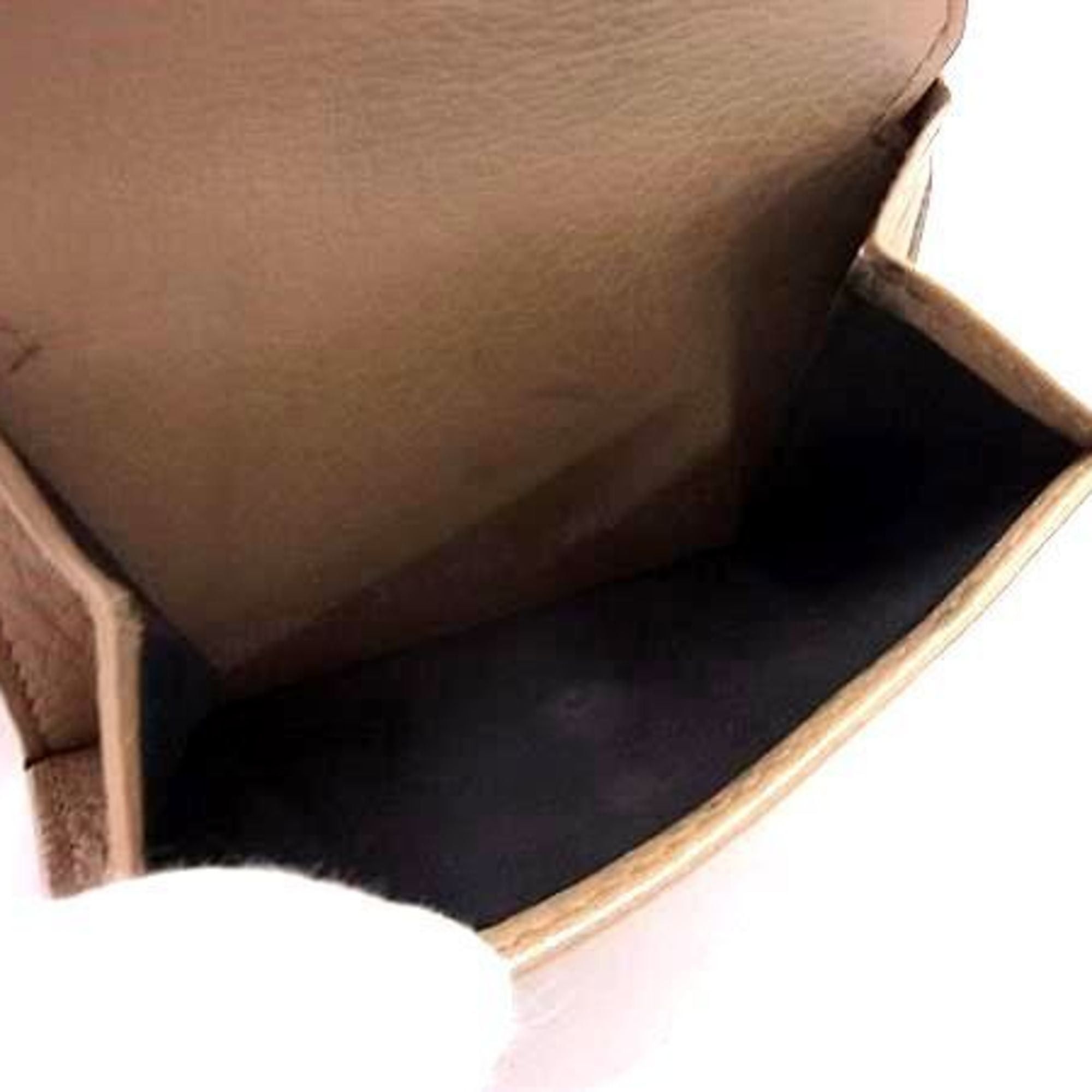 Balenciaga BALENCIAGA Paper Mini Wallet 391446 Beige Leather Women's Trifold Size ONE SIZE - 7 Thumbnail