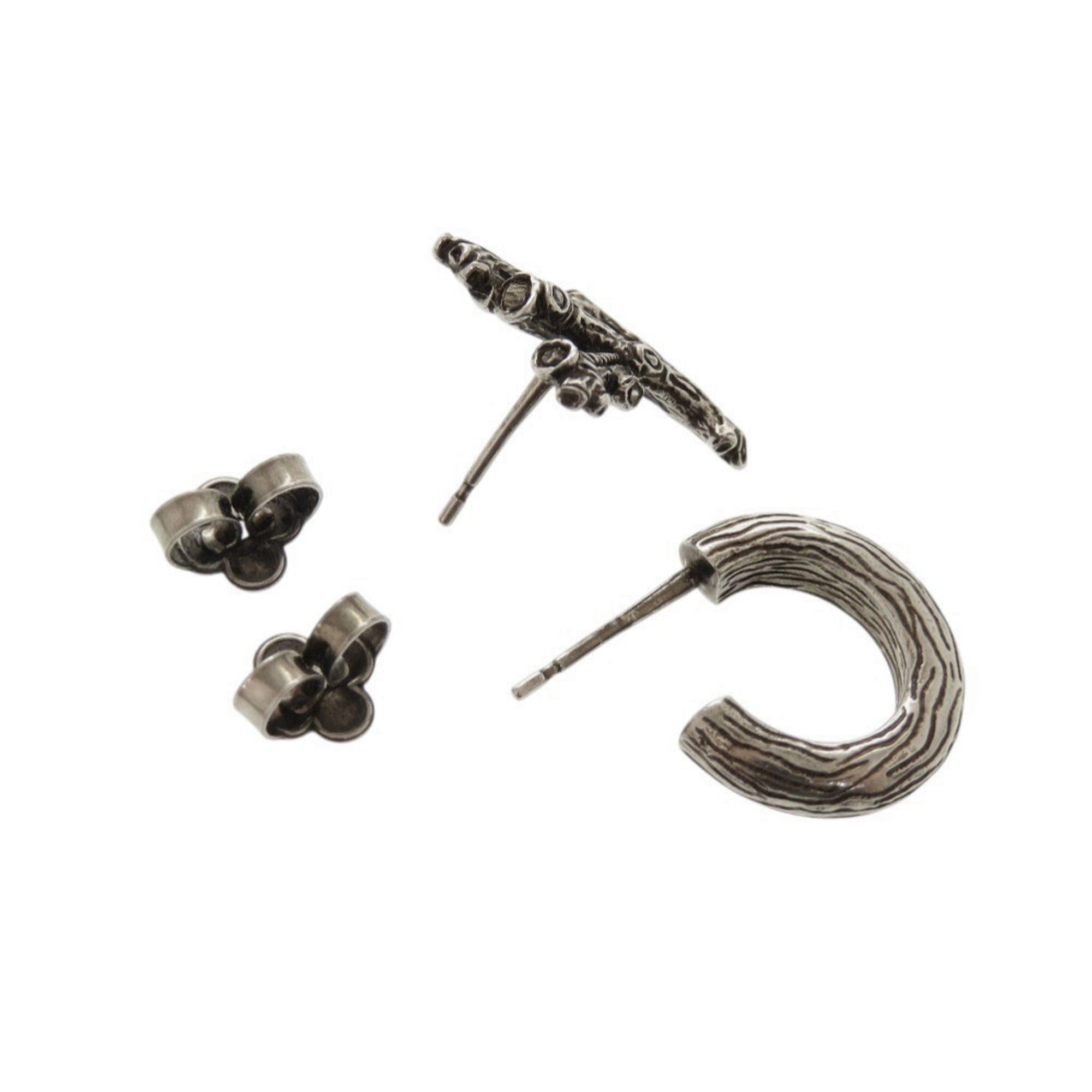 Louis Vuitton Louis Vuitton Boucle LV Wood MP2783 Metal Silver Earrings 0667 LOUIS VUITTON Size ONE SIZE - 4 Thumbnail