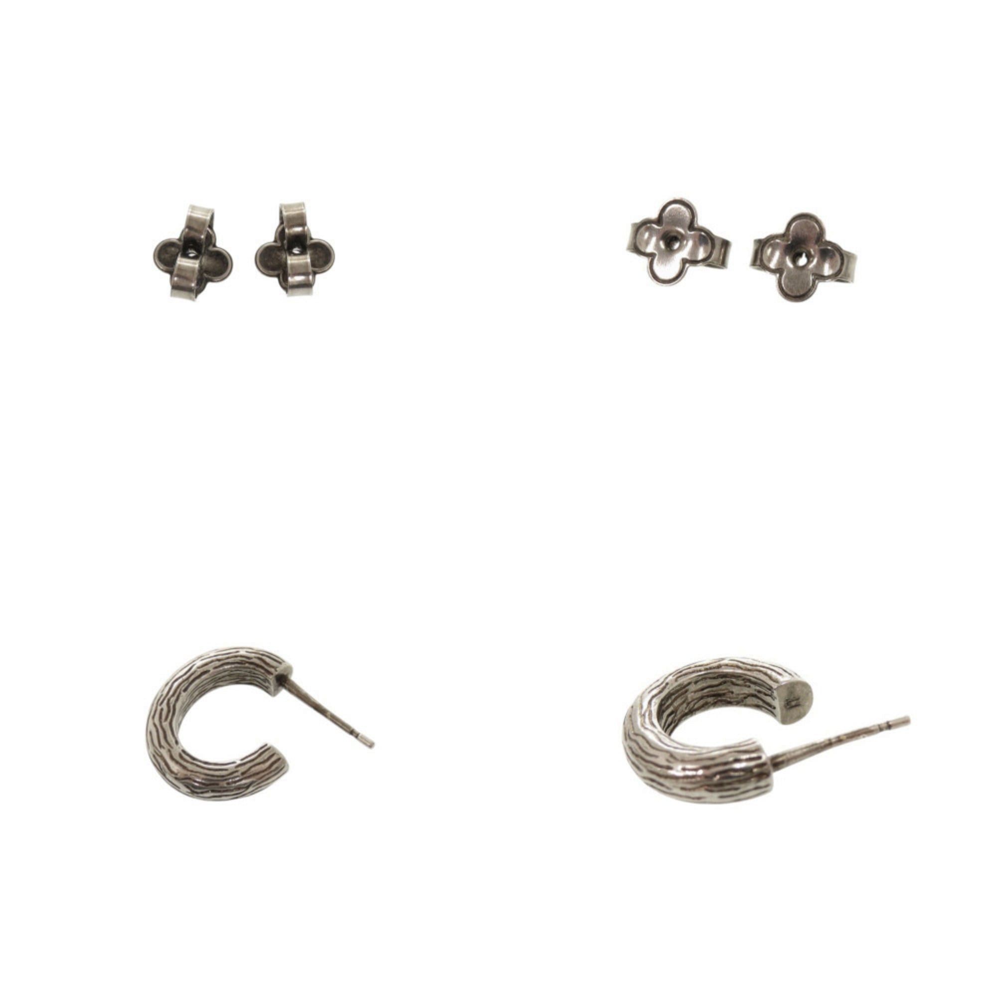 Louis Vuitton Louis Vuitton Boucle LV Wood MP2783 Metal Silver Earrings 0667 LOUIS VUITTON Size ONE SIZE - 8 Thumbnail