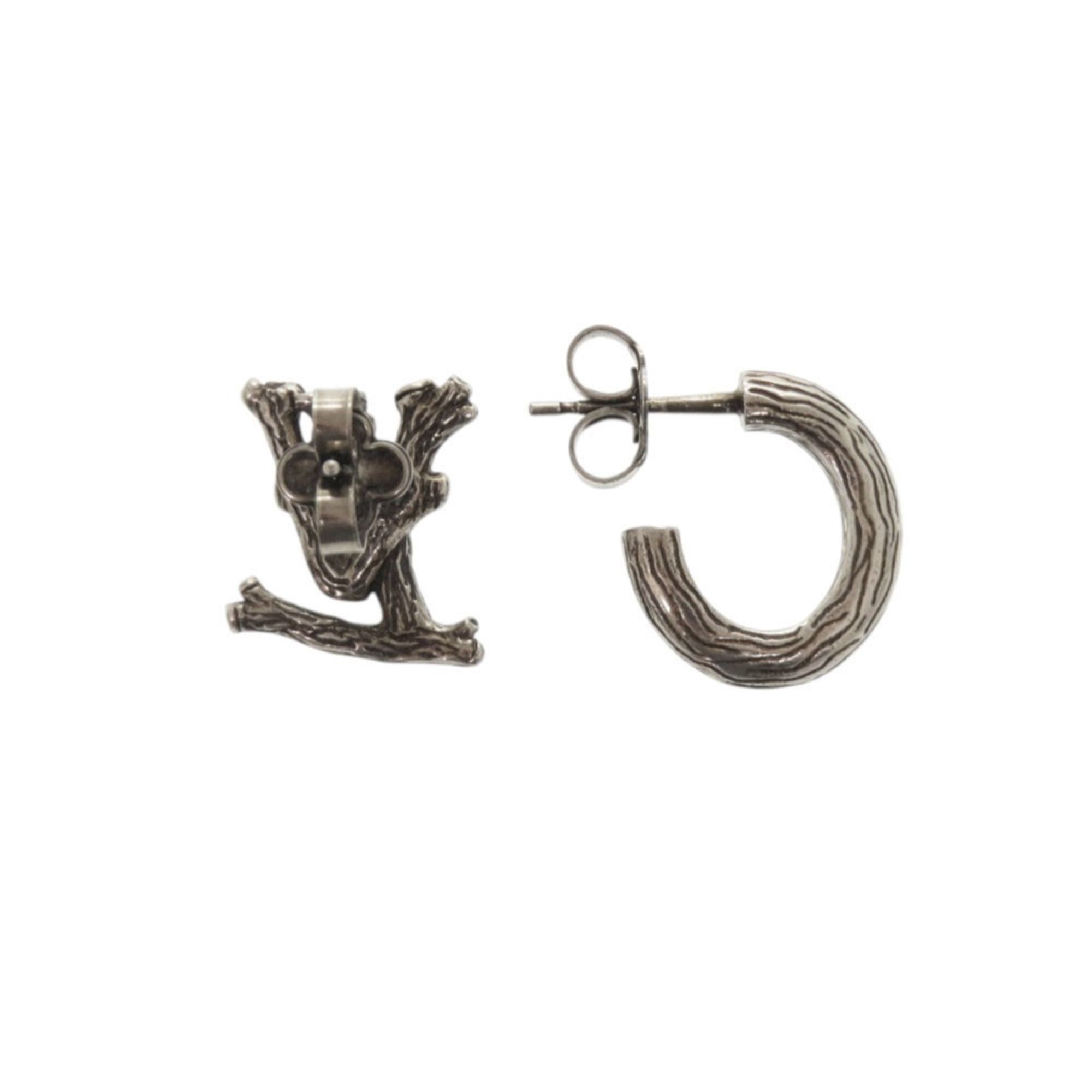 Louis Vuitton Louis Vuitton Boucle LV Wood MP2783 Metal Silver Earrings 0667 LOUIS VUITTON Size ONE SIZE - 3 Thumbnail