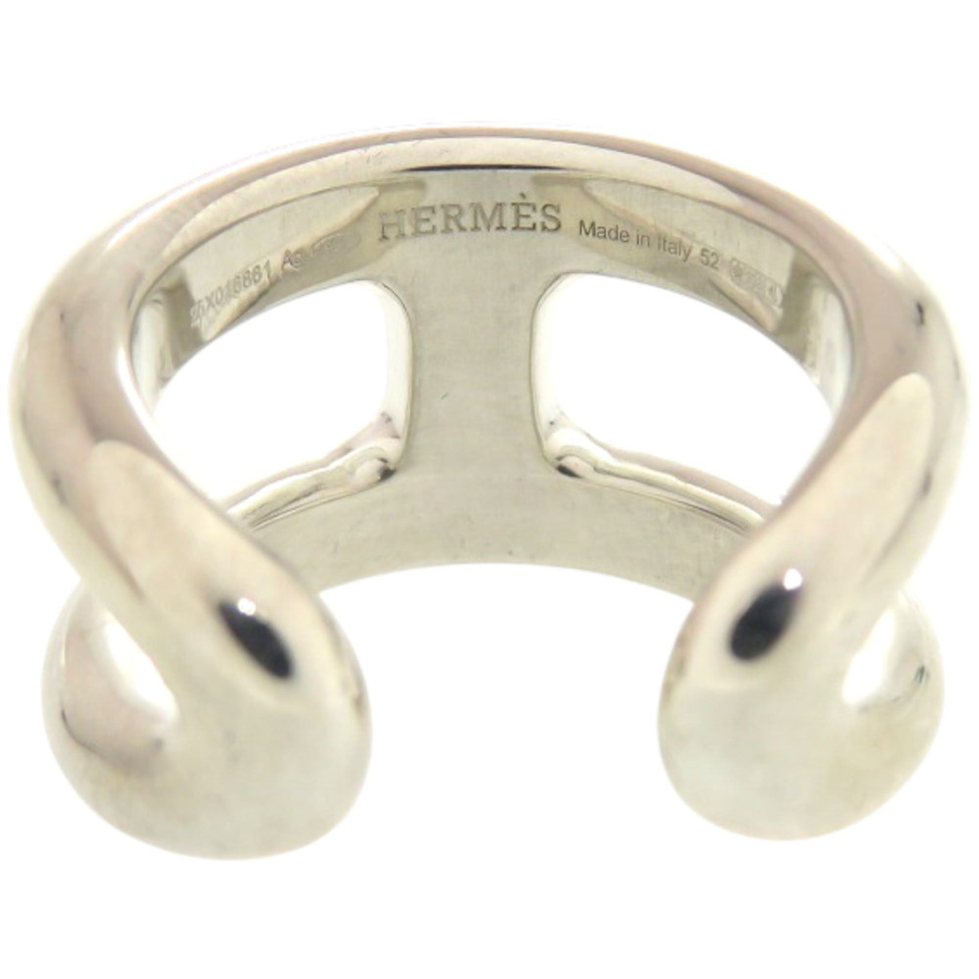 Hermes Like new Hermès Osmos PM 25X016861, 925 silver, approximately size 12, silver ring, 0579, HERMES Size ONE SIZE - 2 Thumbnail