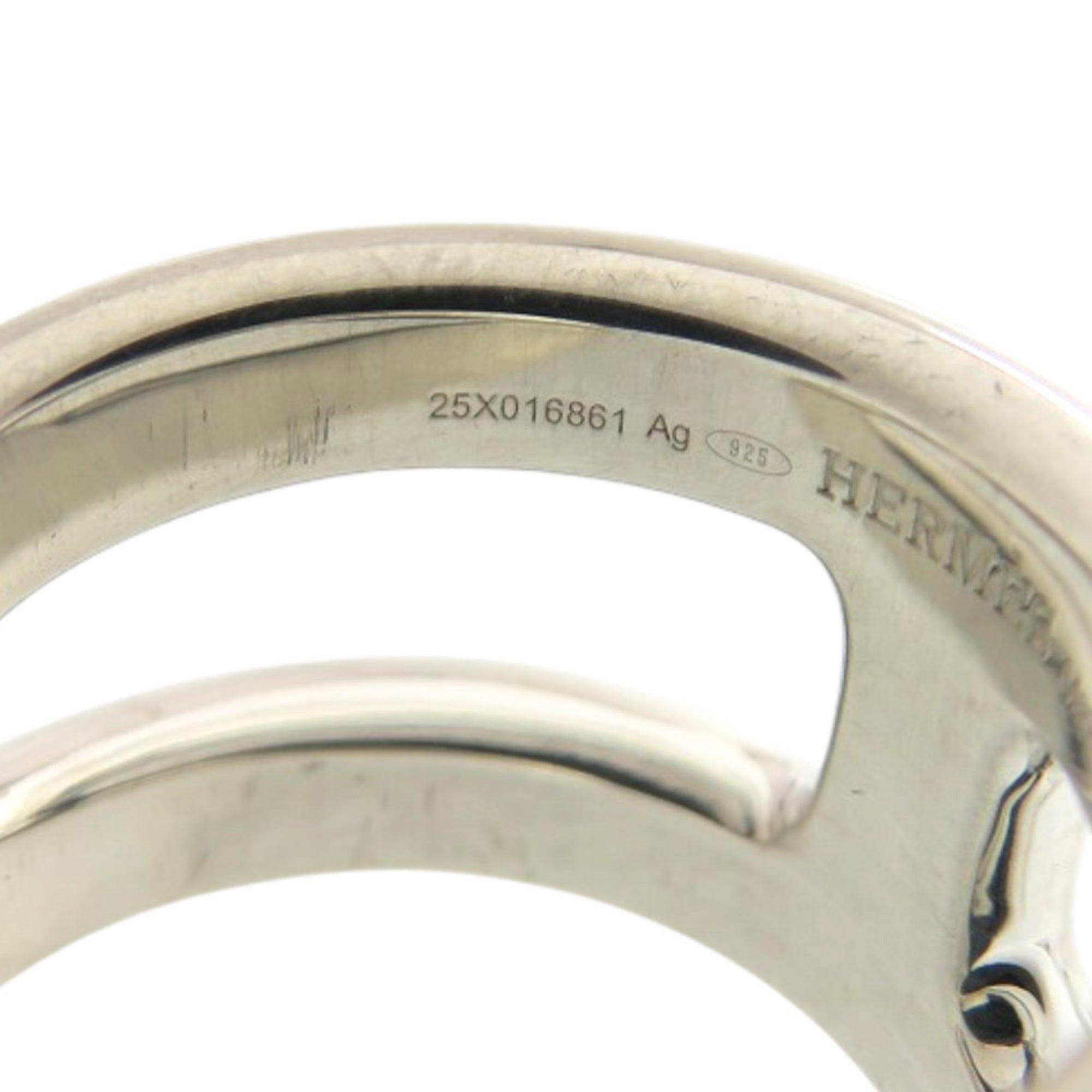 Hermes Like new Hermès Osmos PM 25X016861, 925 silver, approximately size 12, silver ring, 0579, HERMES Size ONE SIZE - 4 Thumbnail