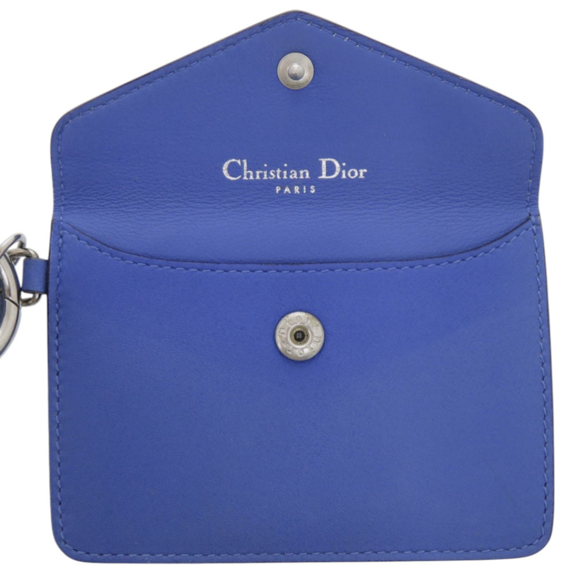 Dior Christian Dior Neck Pouch Leather Blue Card Case 1422 Size ONE SIZE - 5 Thumbnail