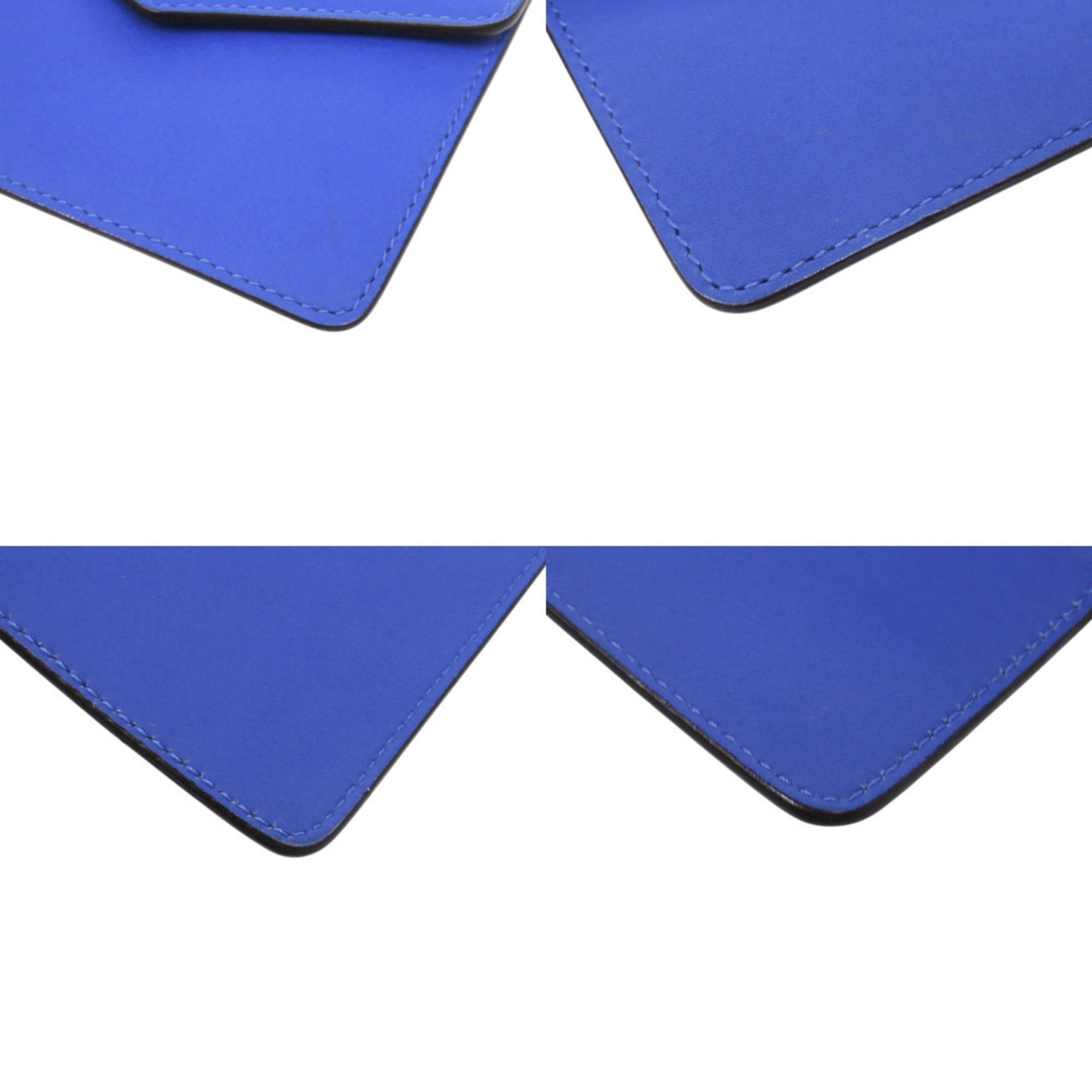 Dior Christian Dior Neck Pouch Leather Blue Card Case 1422 Size ONE SIZE - 9 Thumbnail