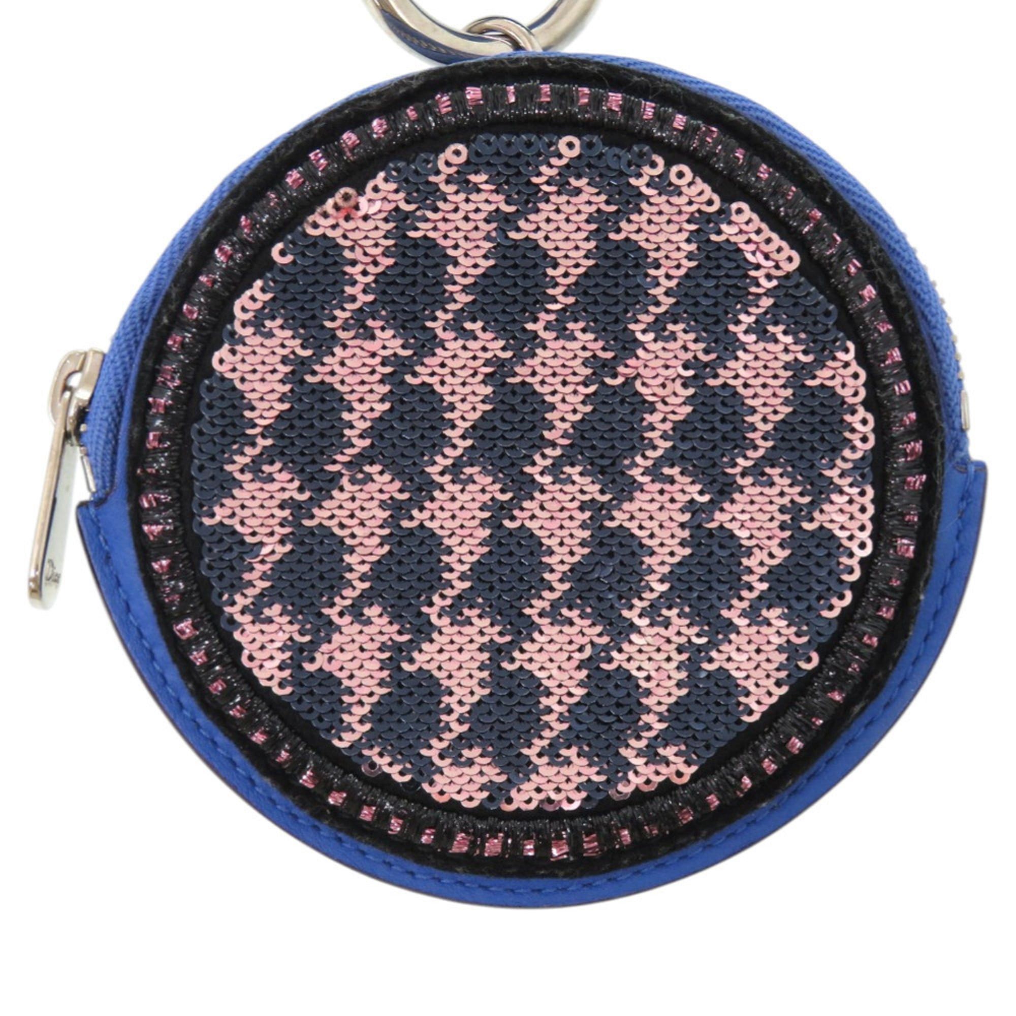 Dior Christian Dior Neck Pouch Leather Blue Card Case 1422 Size ONE SIZE - 6 Thumbnail