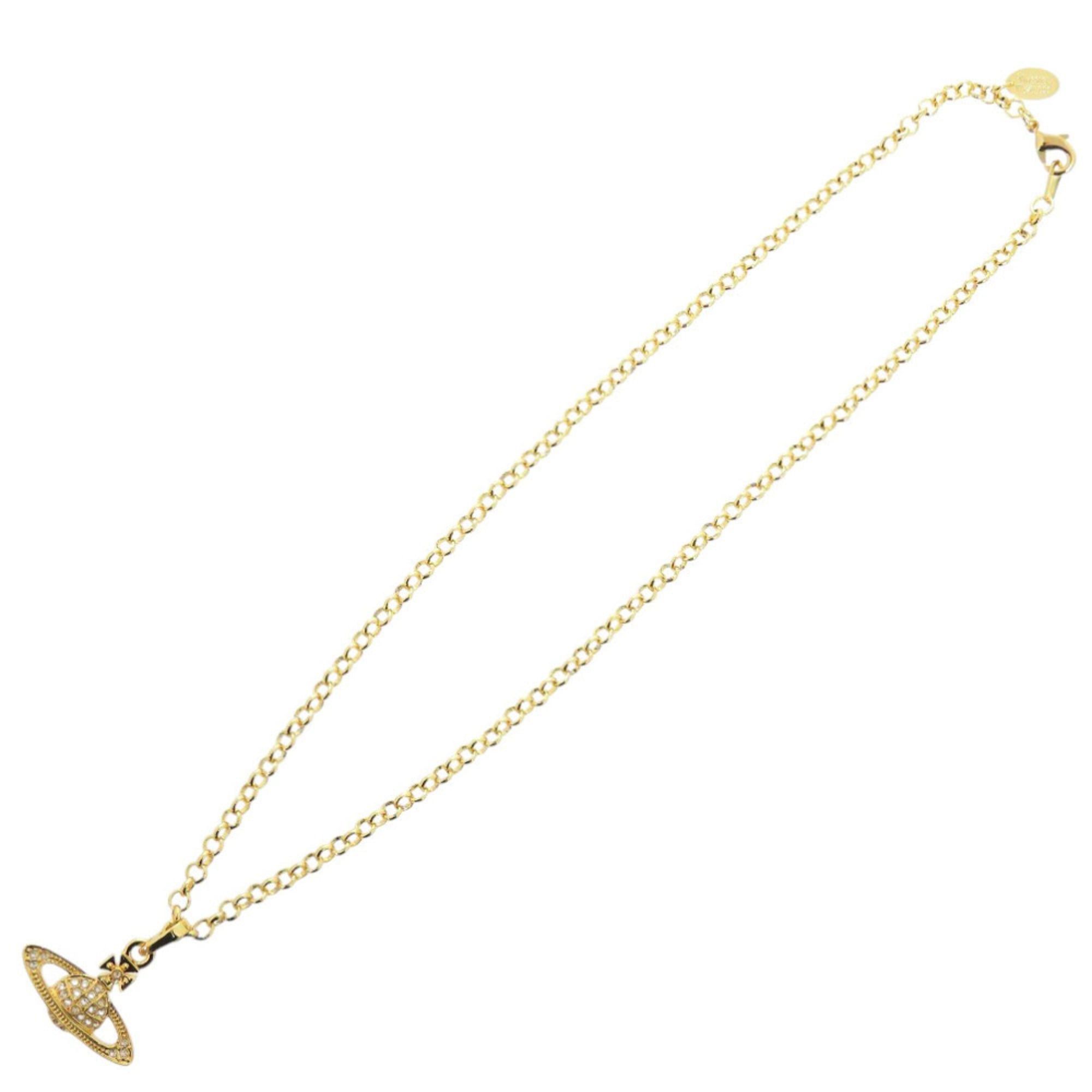 Vivienne Westwood Like new Vivienne Westwood Orb Rhinestone/Metal Gold Necklace 1960 Size ONE SIZE - 3 Thumbnail