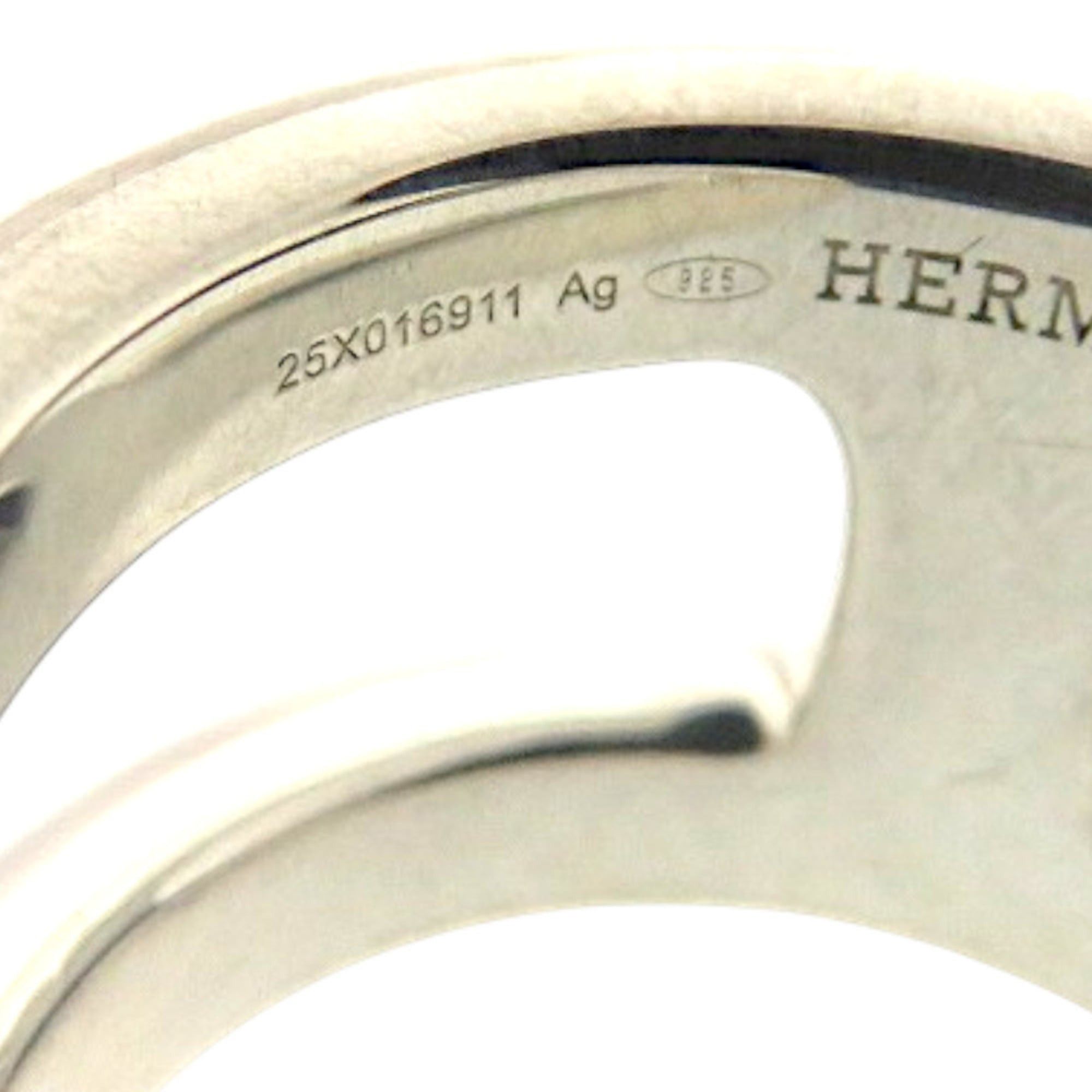 Hermes Like new Hermès Osmos PM 25X016911, 925 silver, approximately size 13, silver ring, 0580, HERMES Size ONE SIZE - 4 Thumbnail