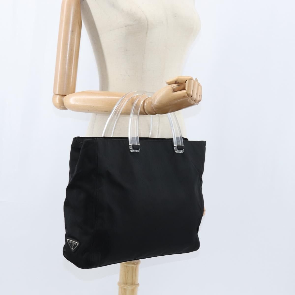 Prada Prada Resin Handle Tote Tessuto Size ONE SIZE - 16 Thumbnail