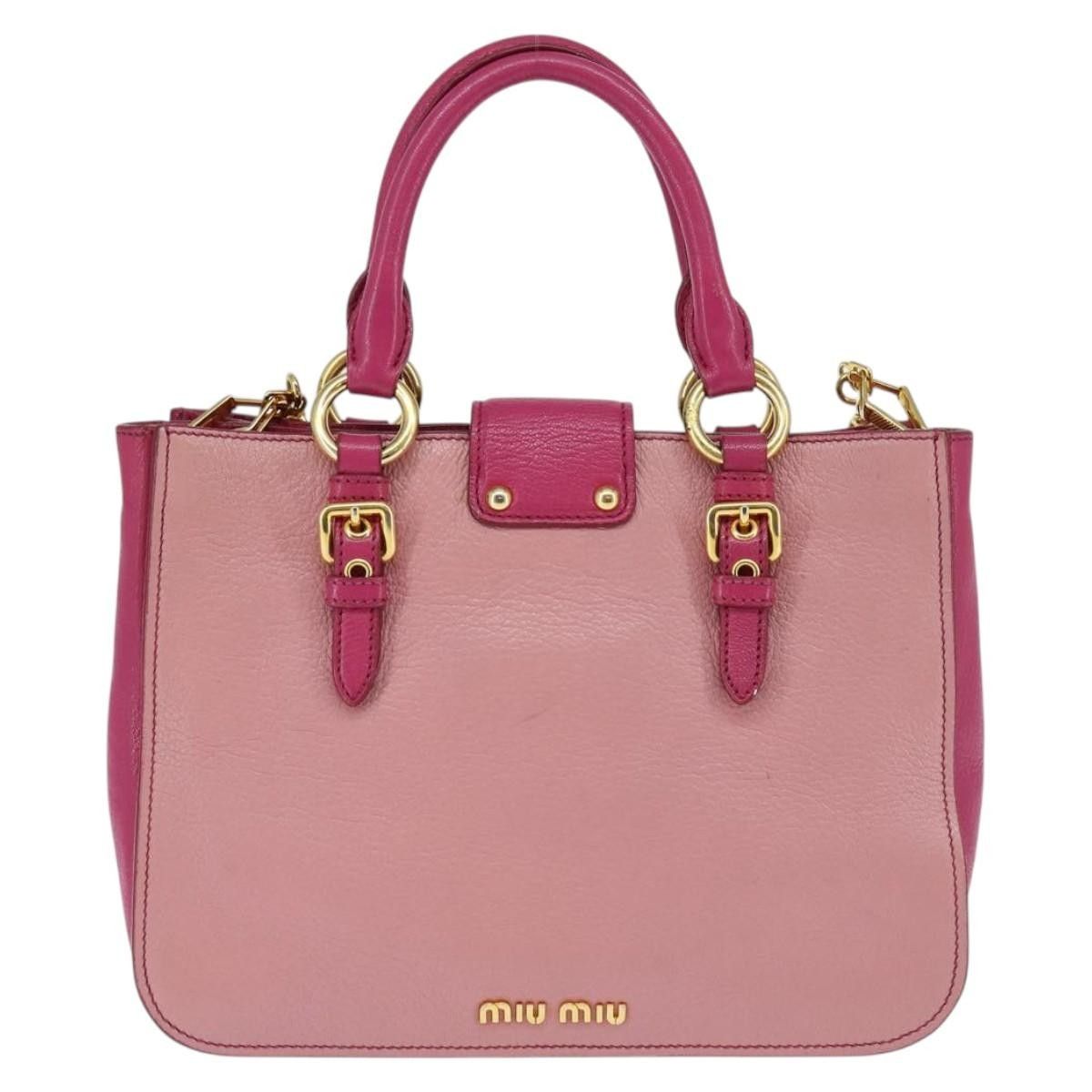 Miu Miu Miu Miu Madras Convertible Lock Tote Leather Size ONE SIZE - 2 Thumbnail