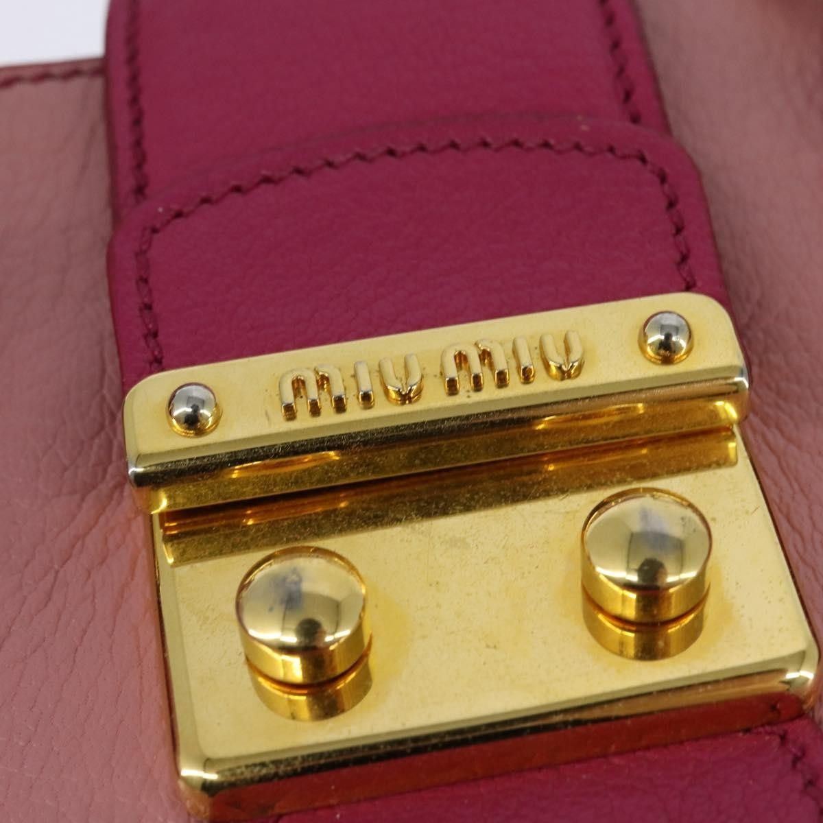 Miu Miu Miu Miu Madras Convertible Lock Tote Leather Size ONE SIZE - 15 Thumbnail