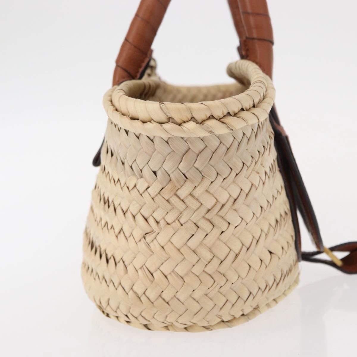 Chloe Chloe Marcie Basket Bag Raffia and Leather Size ONE SIZE - 4 Thumbnail