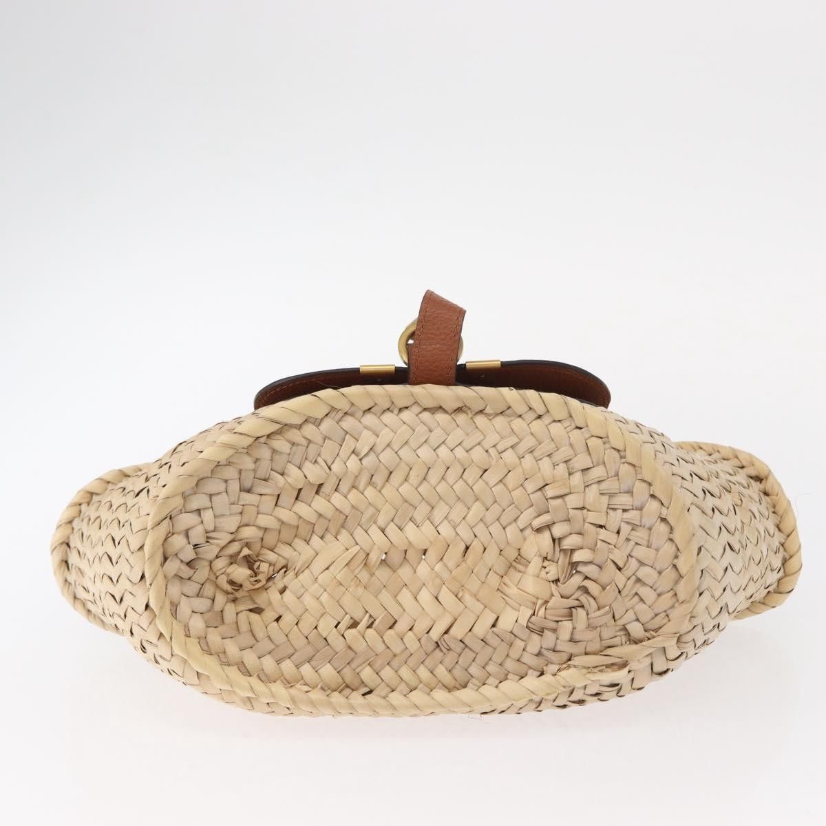Chloe Chloe Marcie Basket Bag Raffia and Leather Size ONE SIZE - 15 Thumbnail