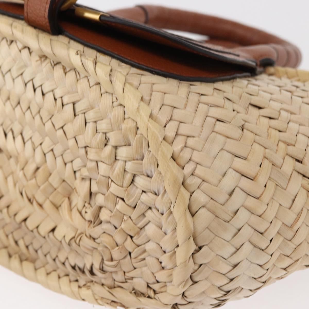 Chloe Chloe Marcie Basket Bag Raffia and Leather Size ONE SIZE - 10 Thumbnail