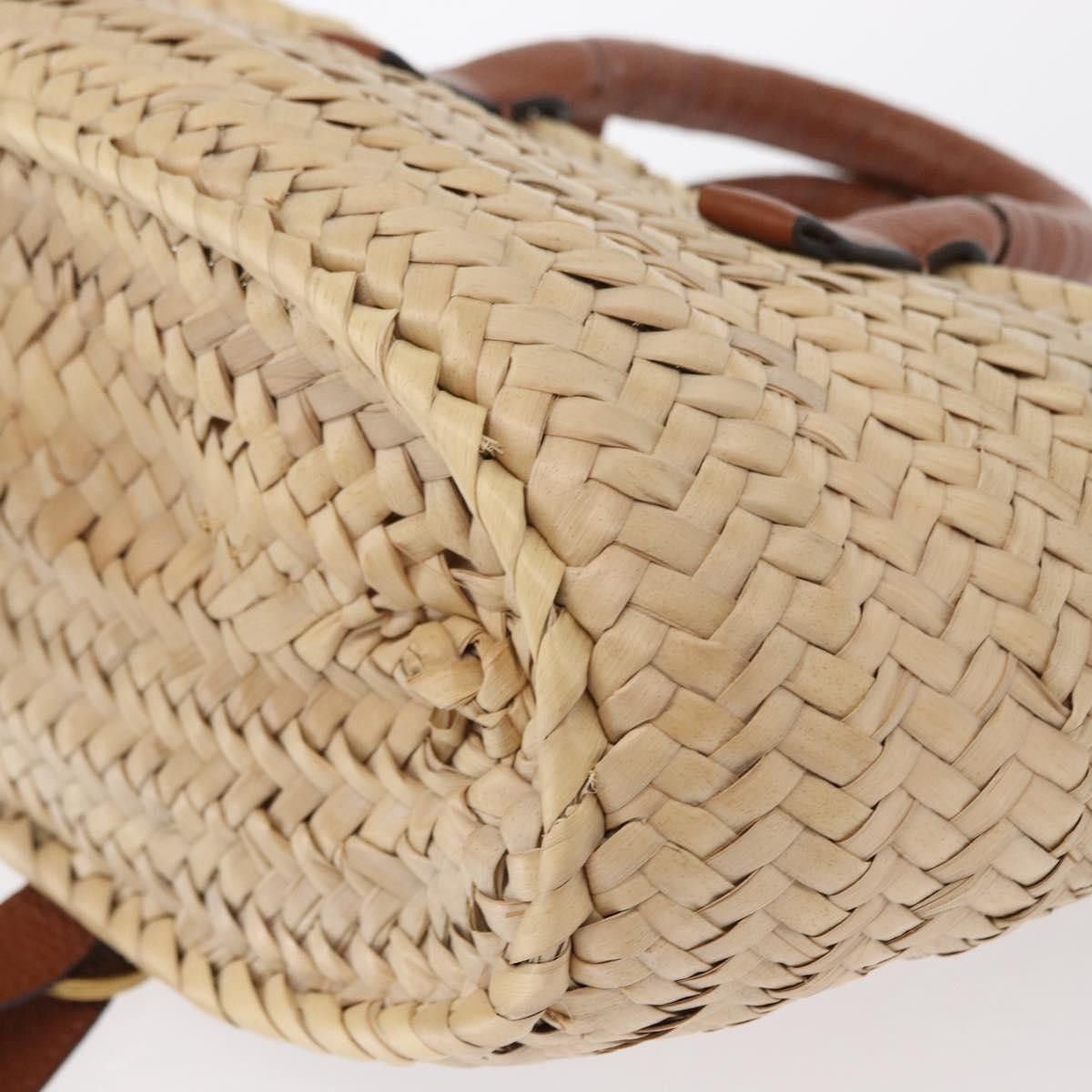 Chloe Chloe Marcie Basket Bag Raffia and Leather Size ONE SIZE - 11 Thumbnail