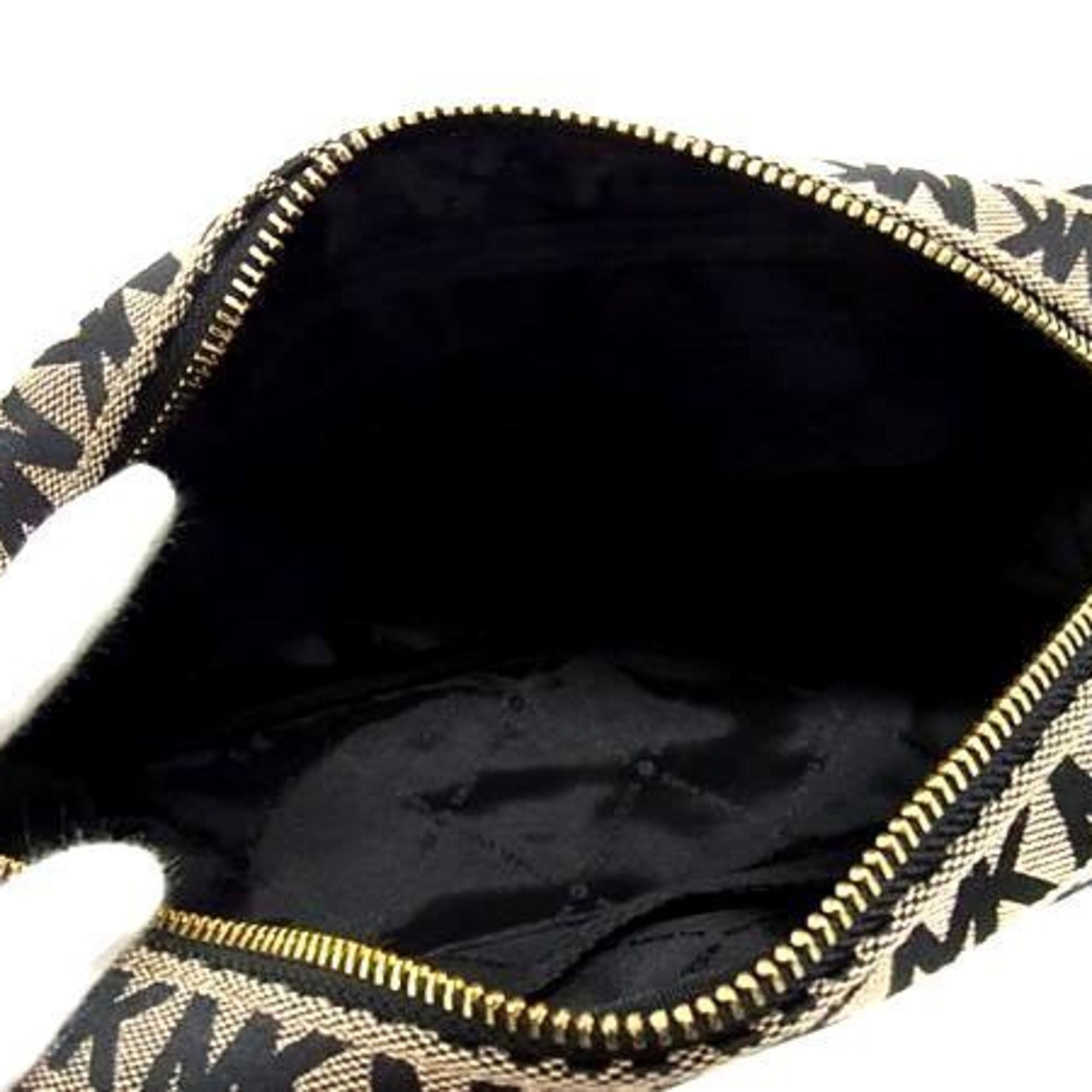 Michael Kors Michael Kors Shoulder Bag MK Pattern Black Beige Canvas Leather Men's Women's Size ONE SIZE - 6 Thumbnail