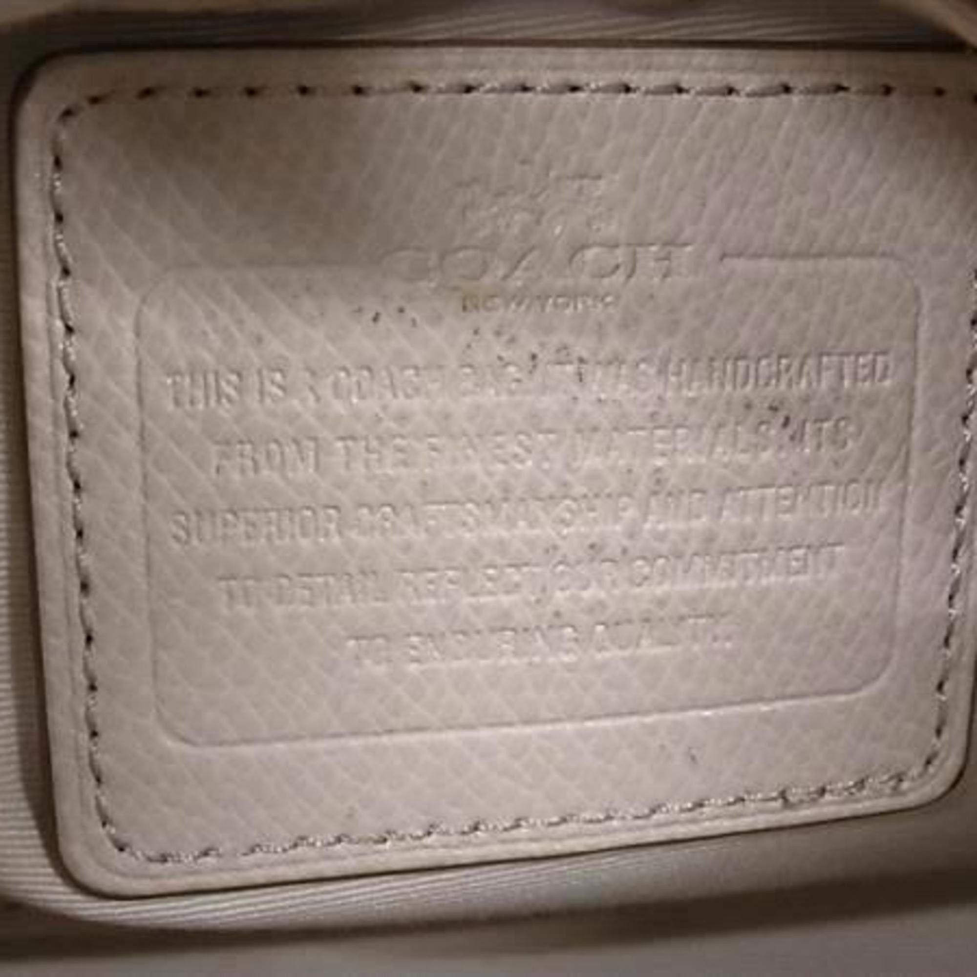Coach COACH Signature Handbag F34605 Beige Ivory Leather Women's Size ONE SIZE - 2 Thumbnail