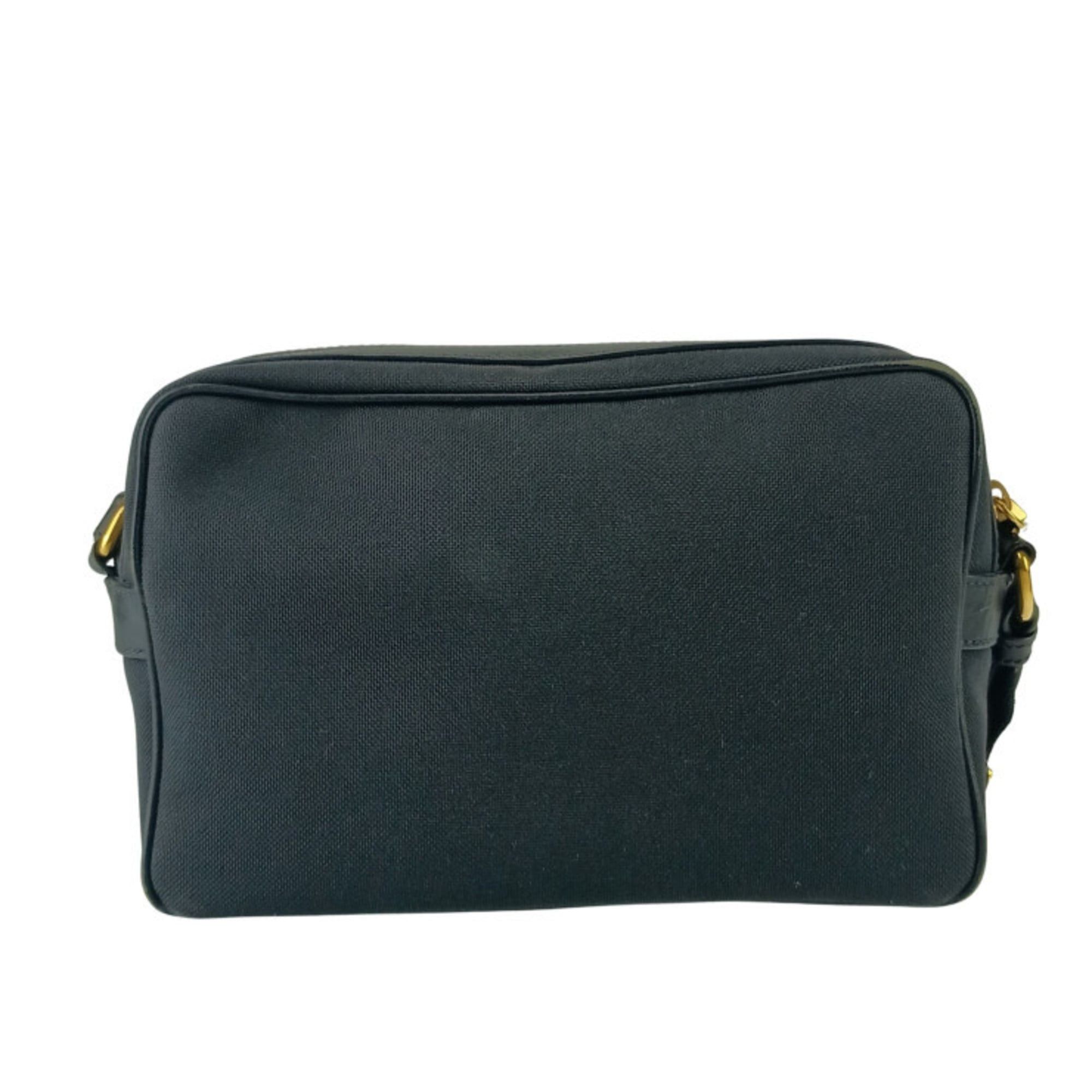 Prada Prada Crossbody Bag Jacquard Shoulder 1BH089 Black Canvas Leather Women's Ribbon Size ONE SIZE - 3 Thumbnail
