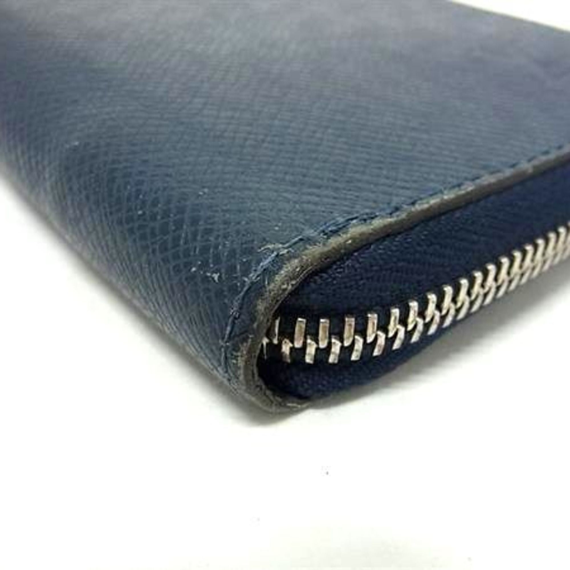 Louis Vuitton Louis Vuitton Zippy Wallet Vertical M30510 Blue Marine (Navy) Taiga Men's Round Long Size ONE SIZE - 8 Thumbnail