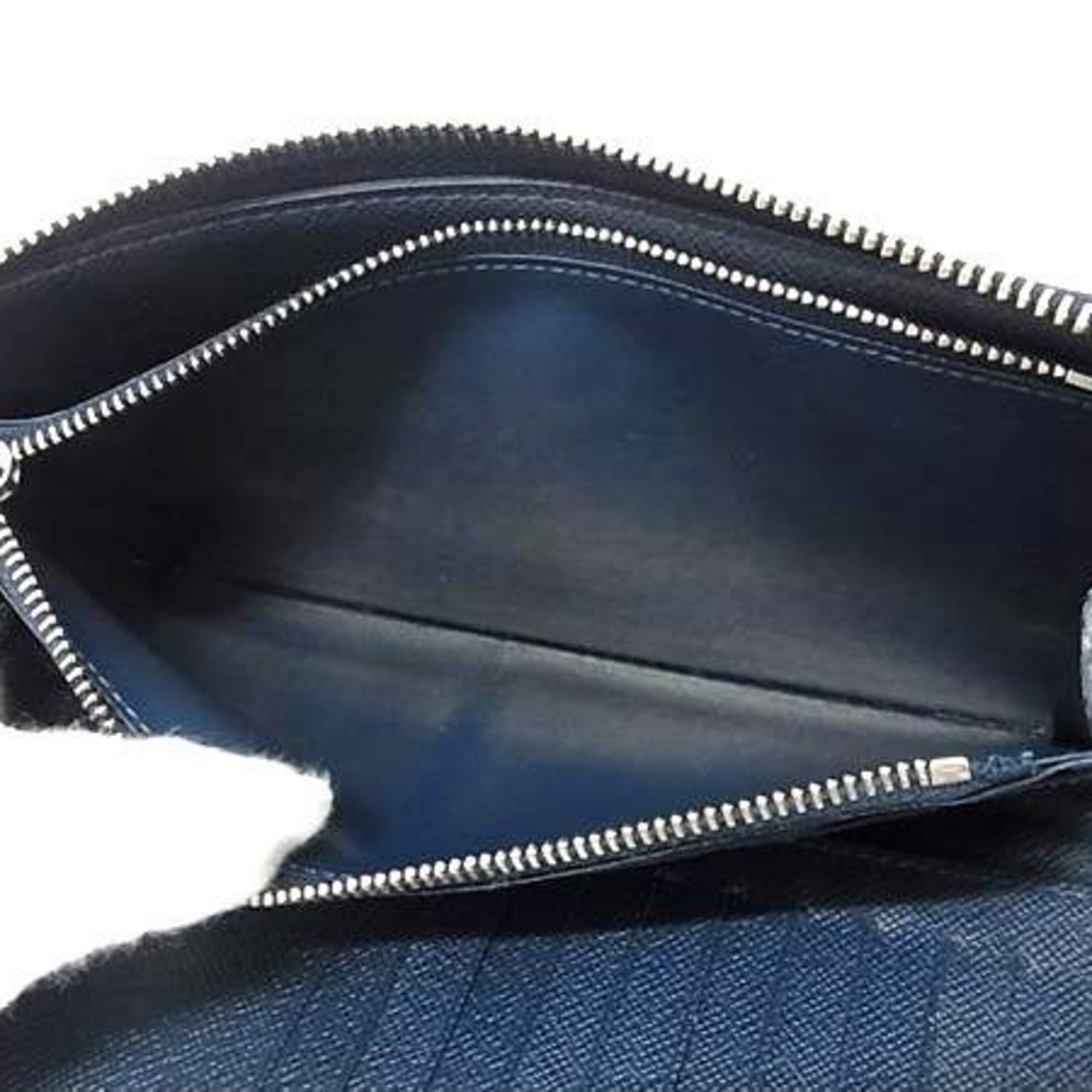Louis Vuitton Louis Vuitton Zippy Wallet Vertical M30510 Blue Marine (Navy) Taiga Men's Round Long Size ONE SIZE - 6 Thumbnail