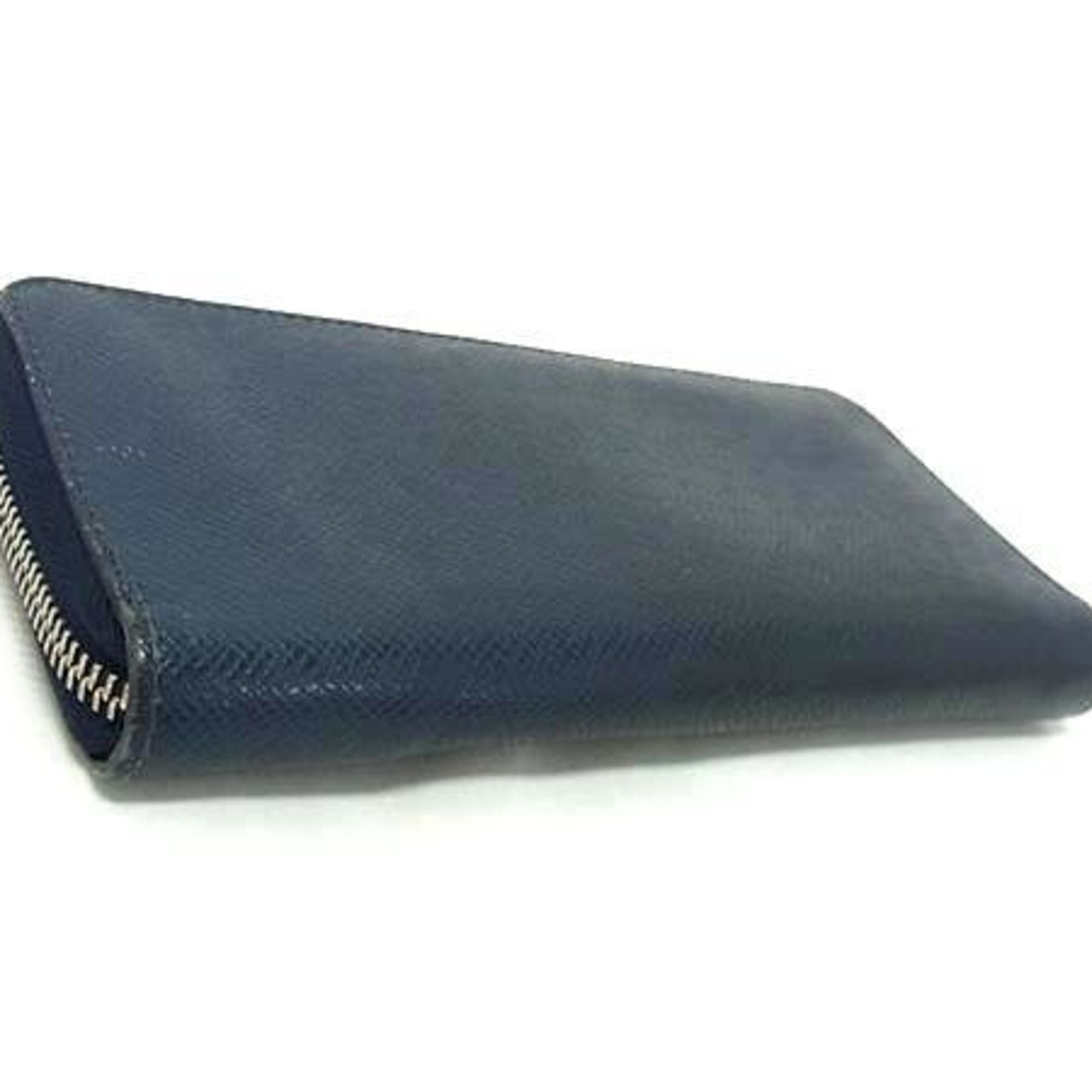 Louis Vuitton Louis Vuitton Zippy Wallet Vertical M30510 Blue Marine (Navy) Taiga Men's Round Long Size ONE SIZE - 3 Thumbnail